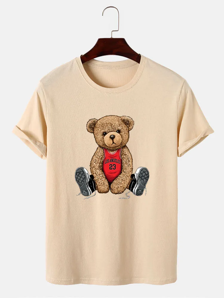 Los Angeles Bear Print T-Shirt sold by Hoooyi product image thumbnail 4