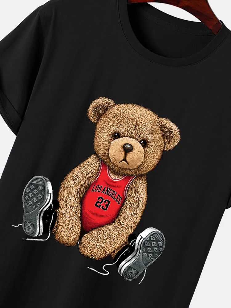 Los Angeles Bear Print T-Shirt sold by Hoooyi product image thumbnail 2