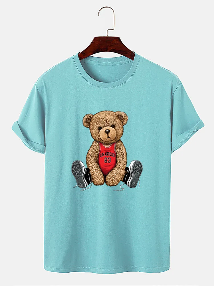 Los Angeles Bear Print T-Shirt sold by Hoooyi product image thumbnail 5