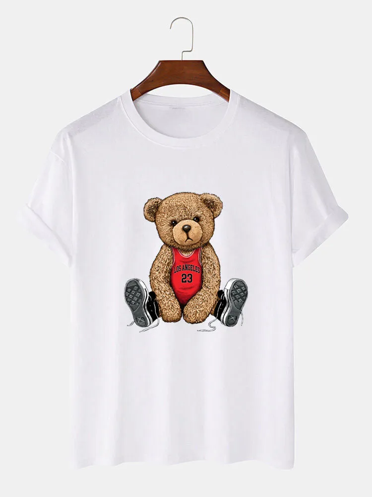 Los Angeles Bear Print T-Shirt sold by Hoooyi product image thumbnail 3