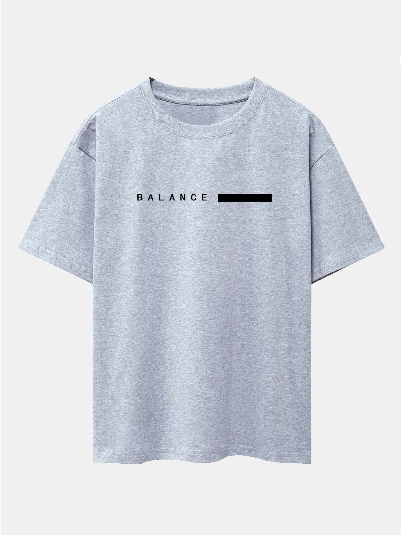 Balance Stripe Print Drop Shoulder Oversize T-Shirt sold by Hoooyi product image thumbnail 5