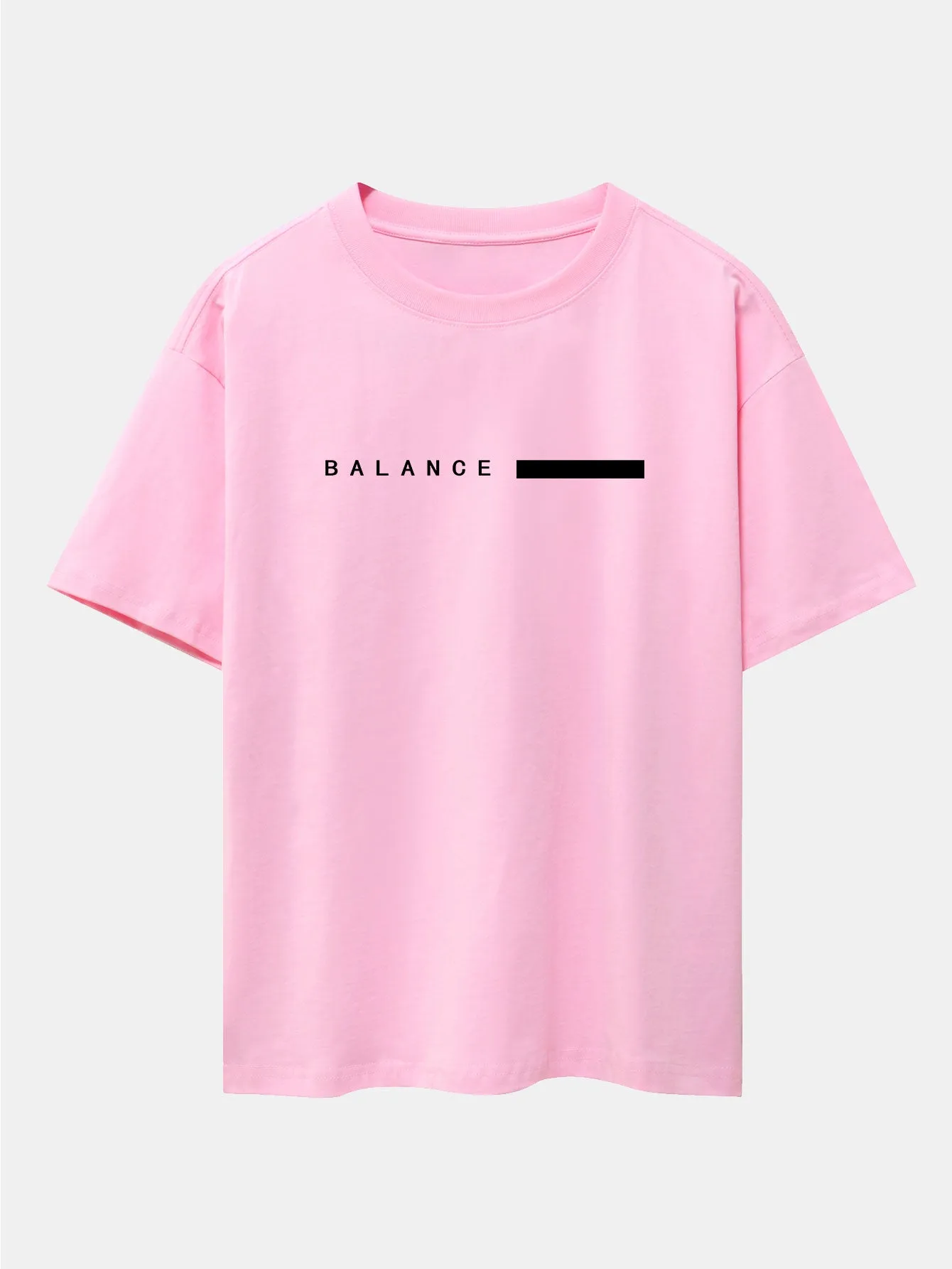 Balance Stripe Print Drop Shoulder Oversize T-Shirt sold by Hoooyi product image thumbnail 4