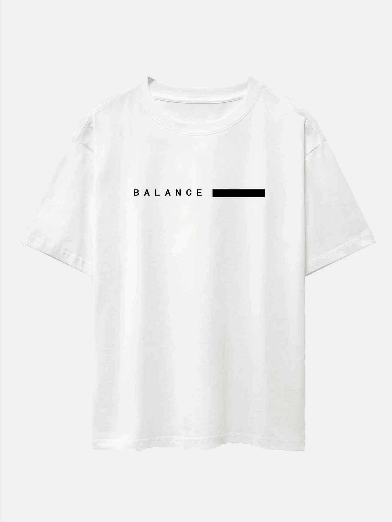 Balance Stripe Print Drop Shoulder Oversize T-Shirt sold by Hoooyi product image thumbnail 3