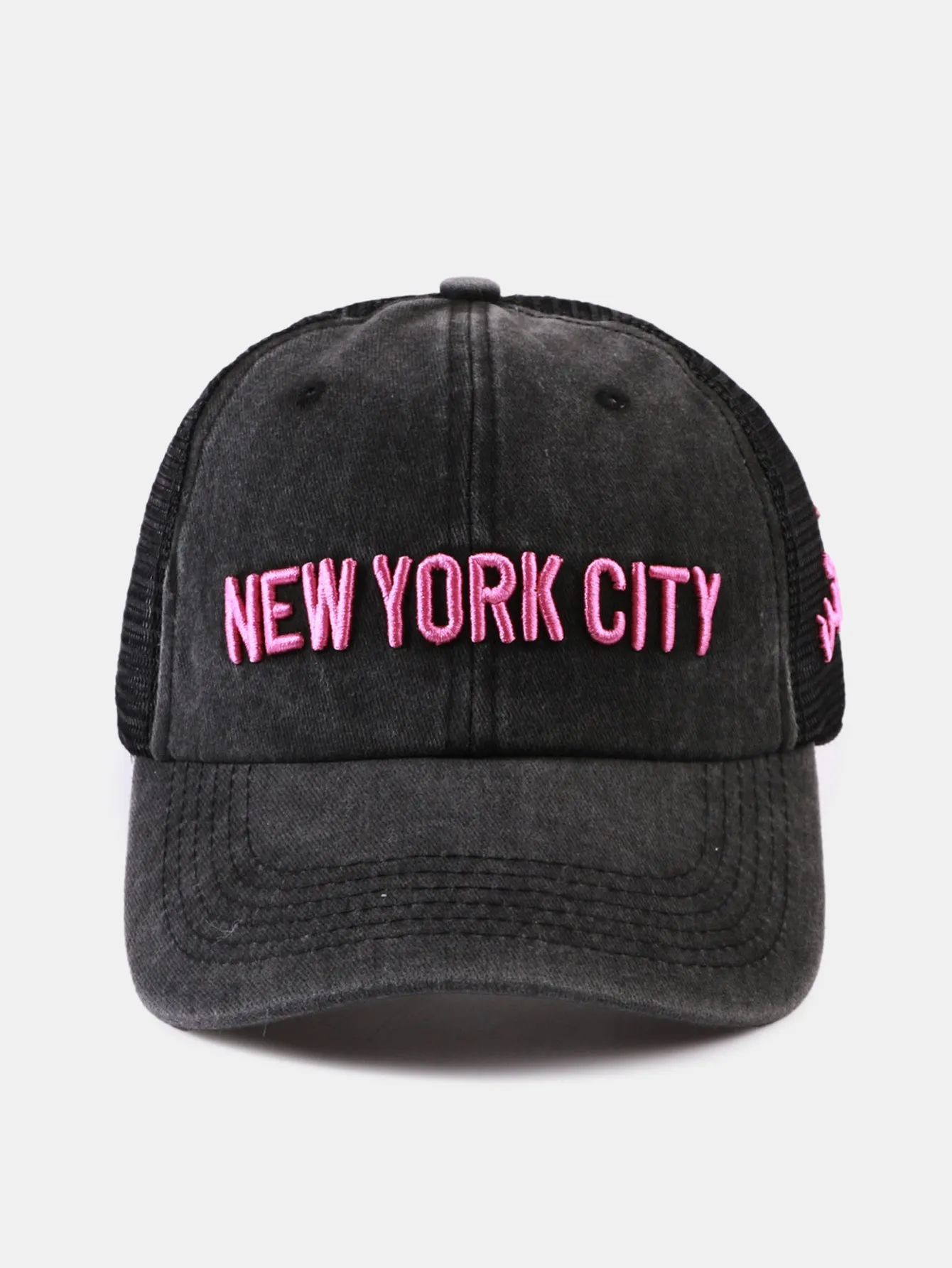 New York Embroidery Mesh Cotton Baseball Cap sold by Hoooyi