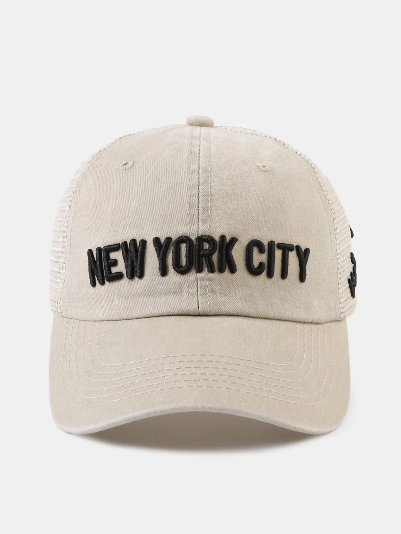 New York Embroidery Mesh Cotton Baseball Cap sold by Hoooyi product image thumbnail 5