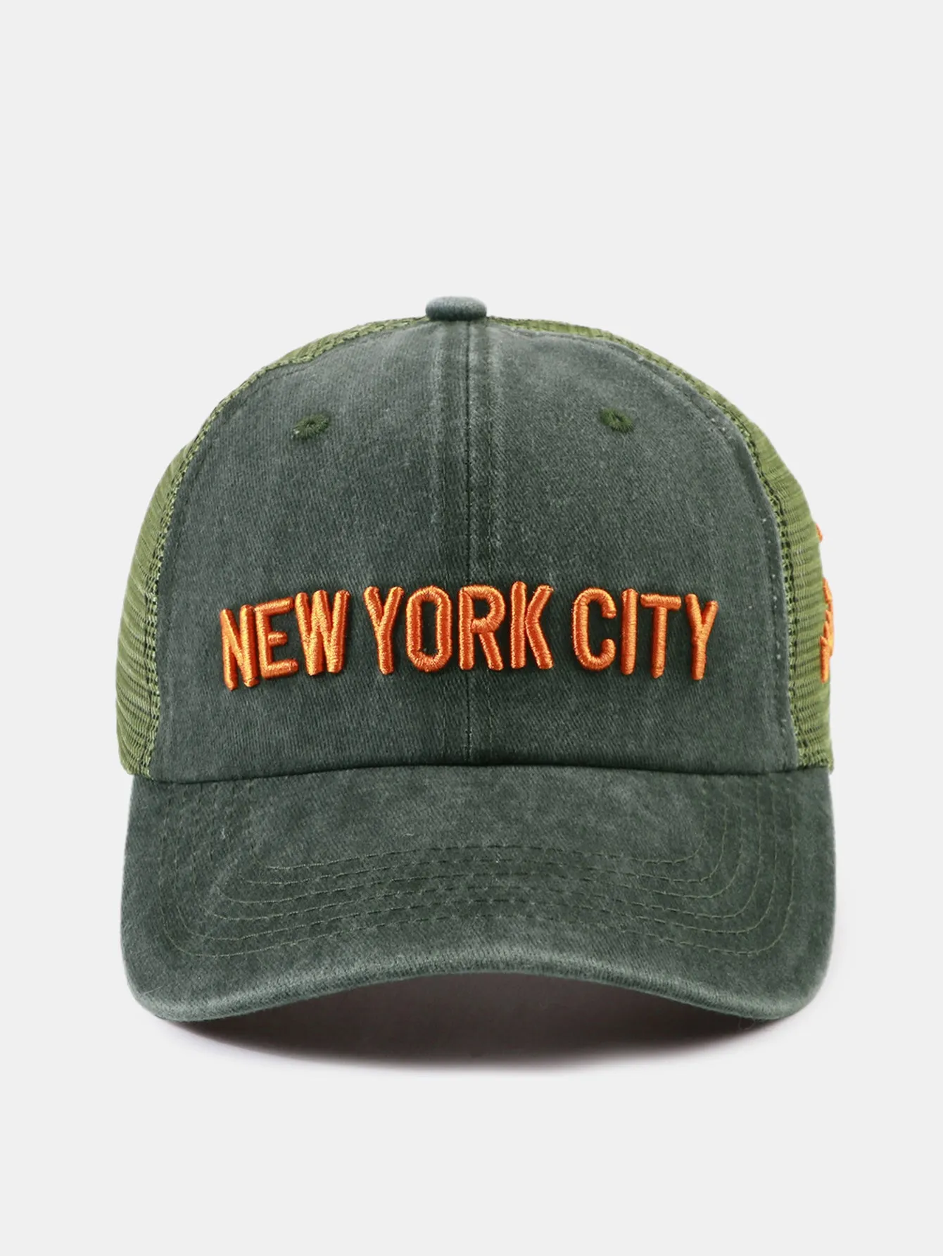 New York Embroidery Mesh Cotton Baseball Cap sold by Hoooyi product image thumbnail 3