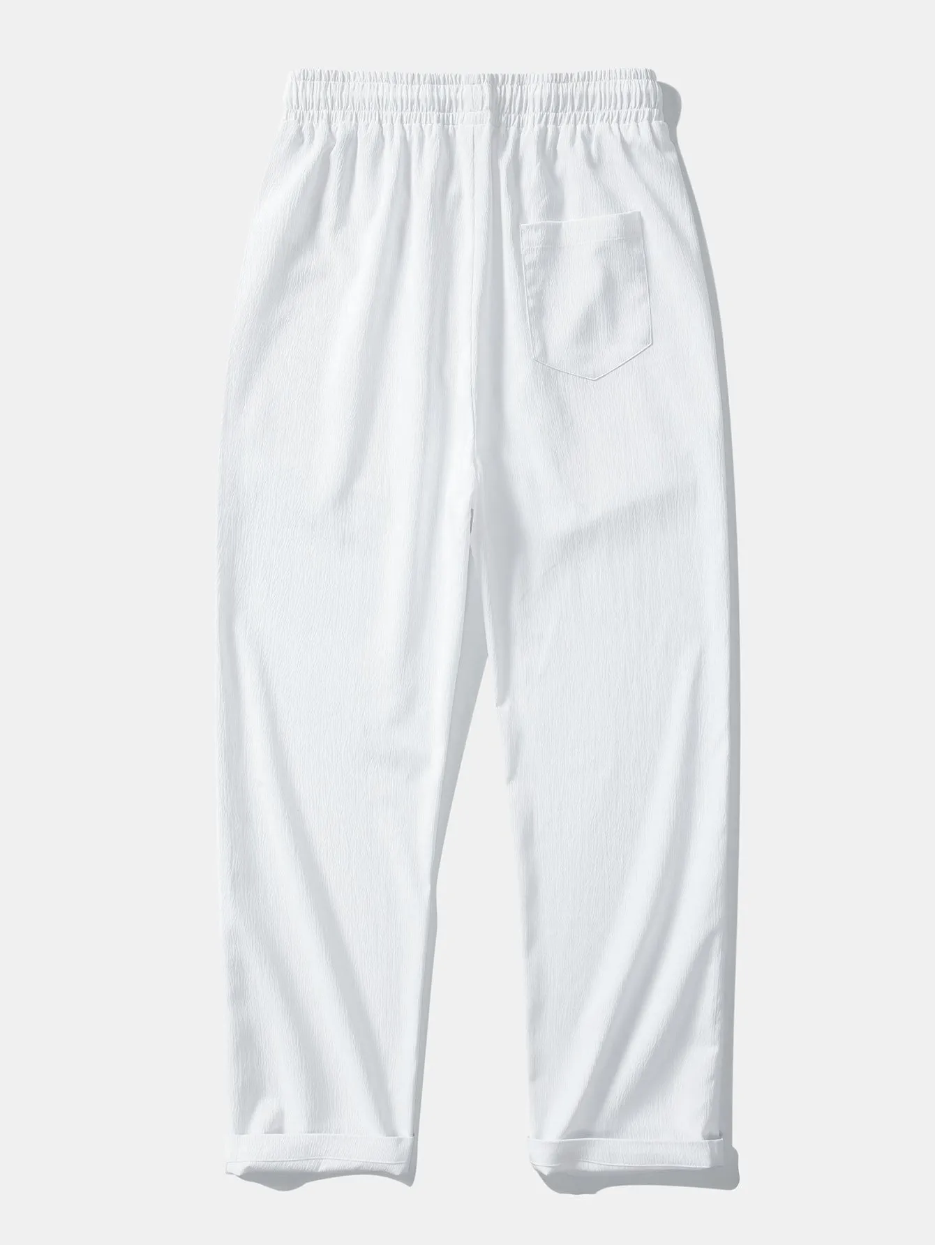 Crinkle Textured Straight Leg Pants sold by Hoooyi product image thumbnail 3