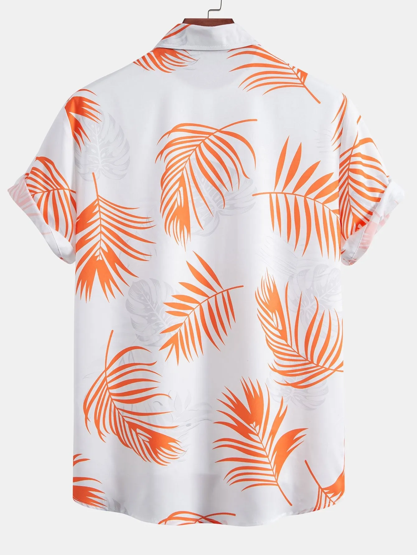 Leaf Print Button Up Shirt & Swim Shorts sold by Hoooyi product image thumbnail 5