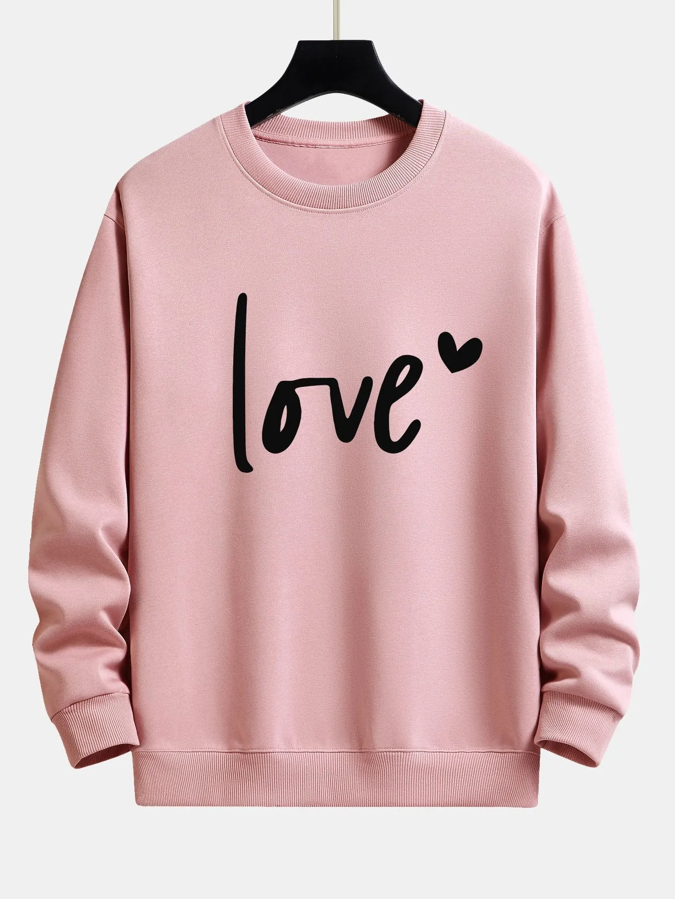 Love Print Relax Fit Sweatshirt sold by Hoooyi product image thumbnail 4