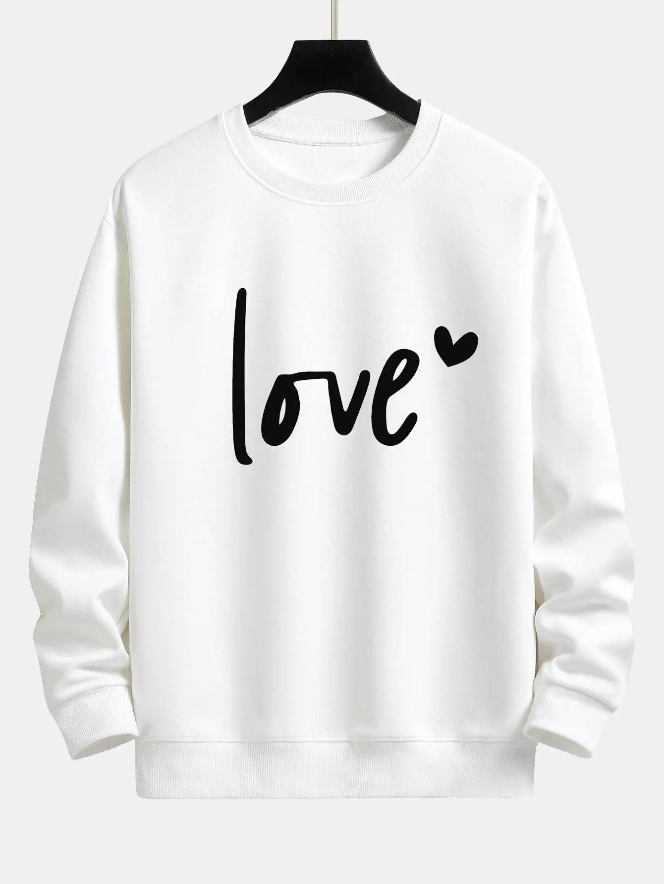 Love Print Relax Fit Sweatshirt sold by Hoooyi product image thumbnail 2
