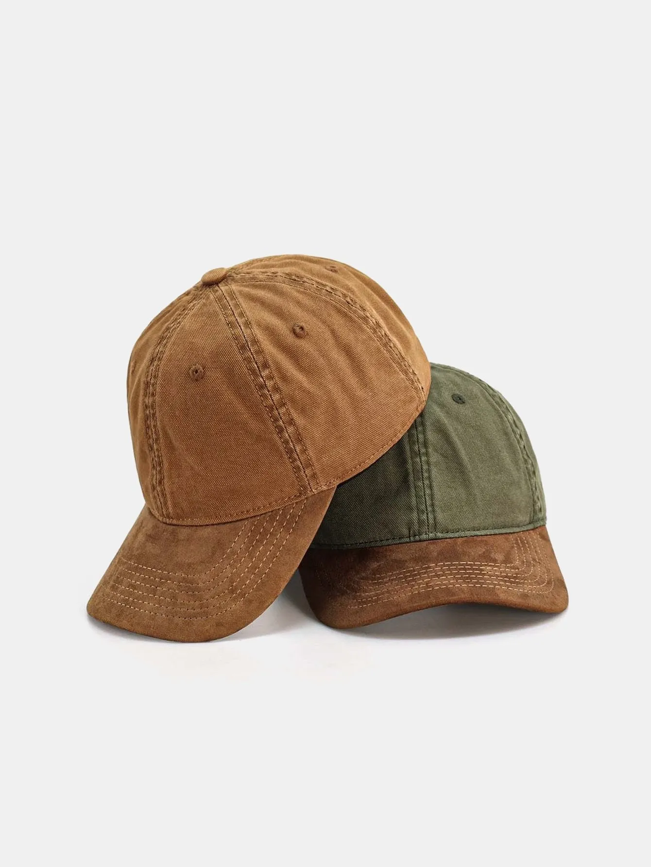 Leisure Faux Suede Baseball Cap sold by Hoooyi product image thumbnail 4