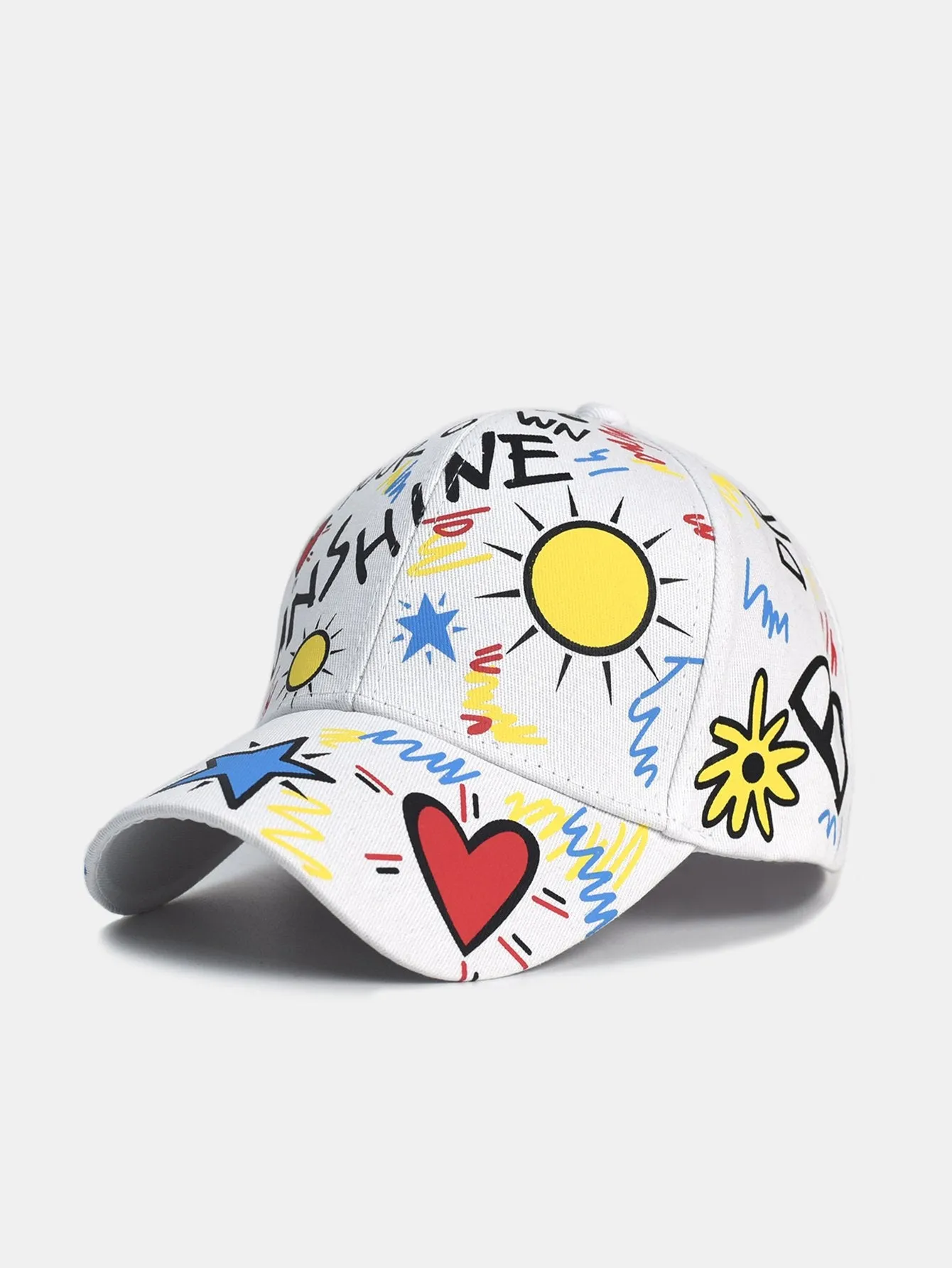 Hip Hop Graffiti Sun Slogan Pattern Baseball Cap sold by Hoooyi product image thumbnail 2