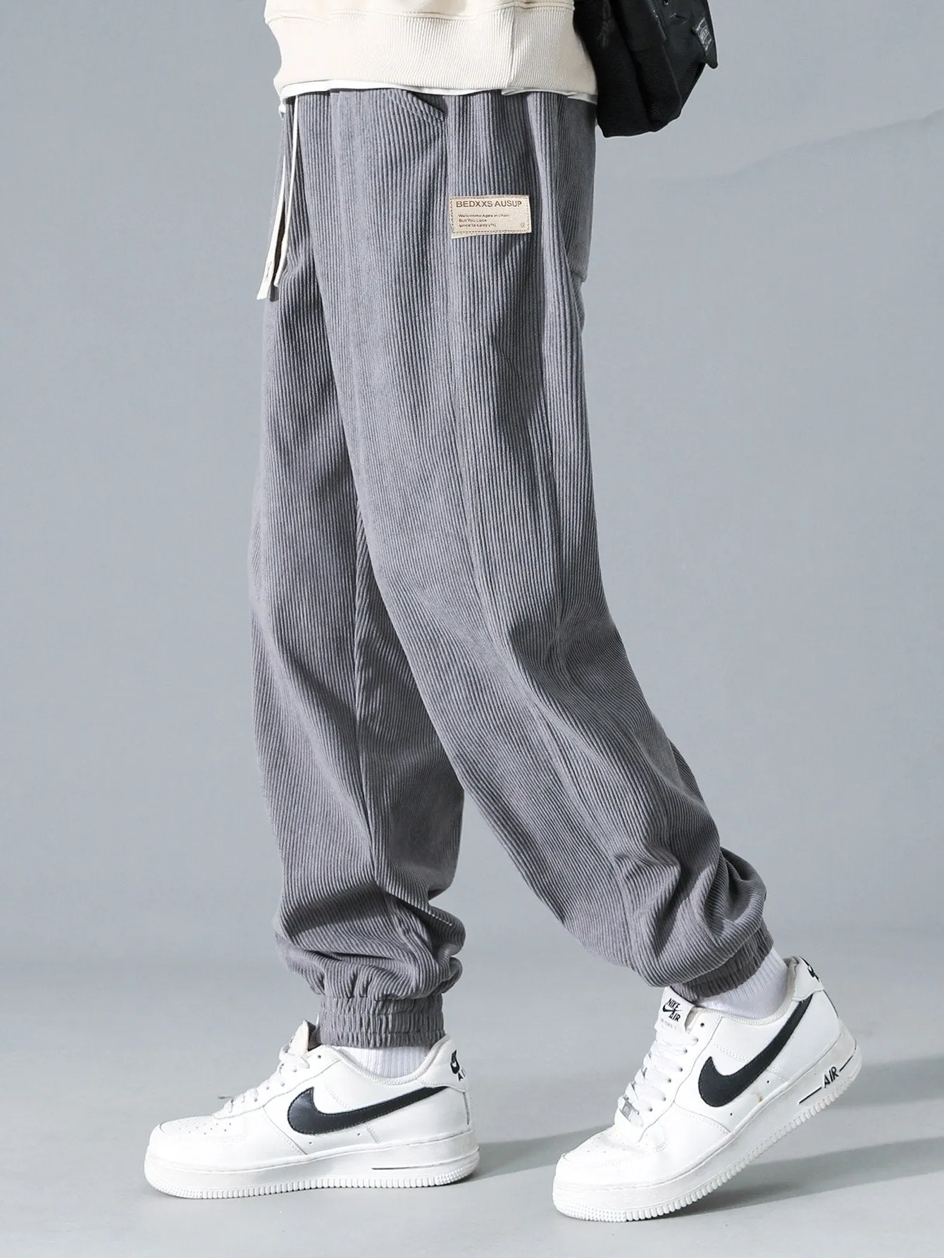 Drawstring Corduroy Jogging Pants sold by Hoooyi product image thumbnail 3