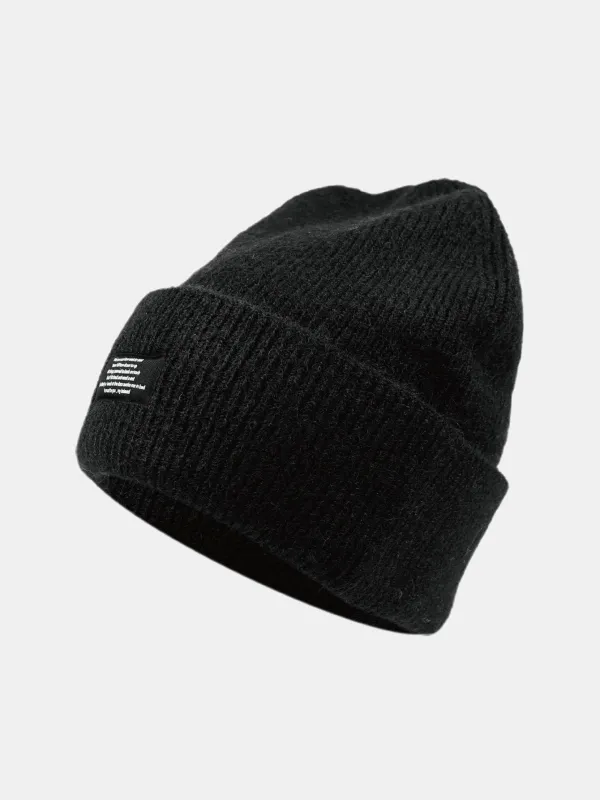 Casual Slogan Patch Knit Beanie Hat sold by Hoooyi