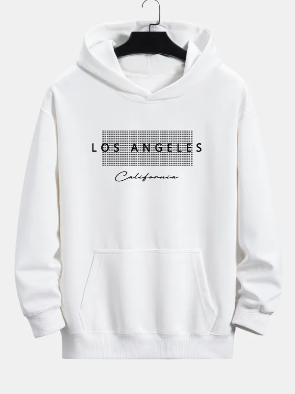 Los Angeles Checkered Print Relax Fit Hoodie sold by Hoooyi