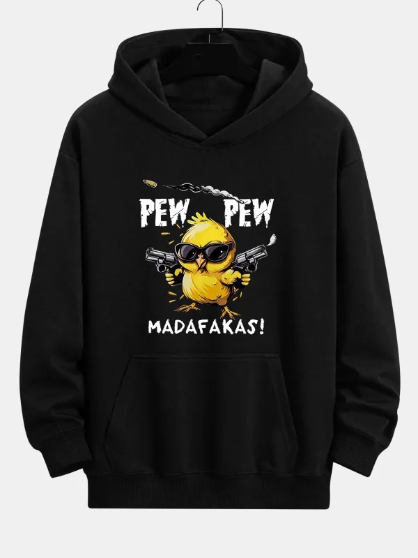 PEW PEW MADAFAKAS Chicken Print Relax Fit Hoodie made by Hoooyi