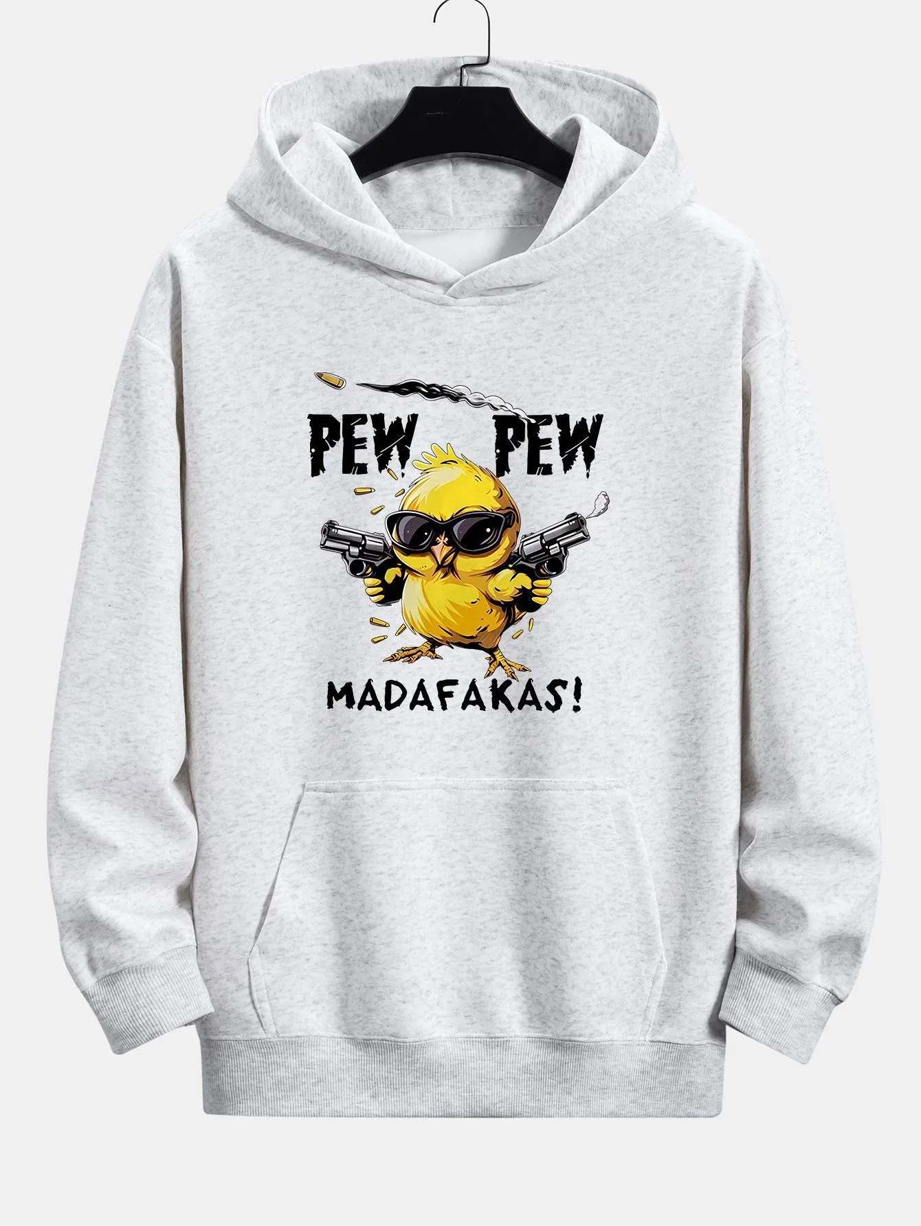 PEW PEW MADAFAKAS Chicken Print Relax Fit Hoodie sold by Hoooyi product image thumbnail 5