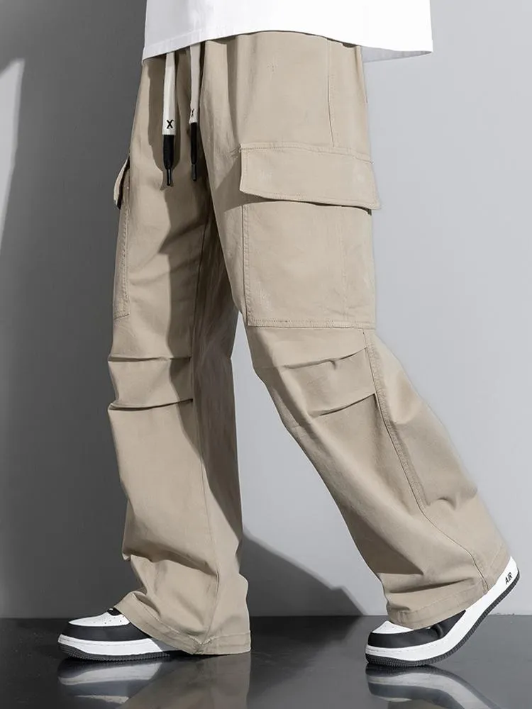 Straight Leg Cotton Cargo Pants sold by Hoooyi product image thumbnail 5