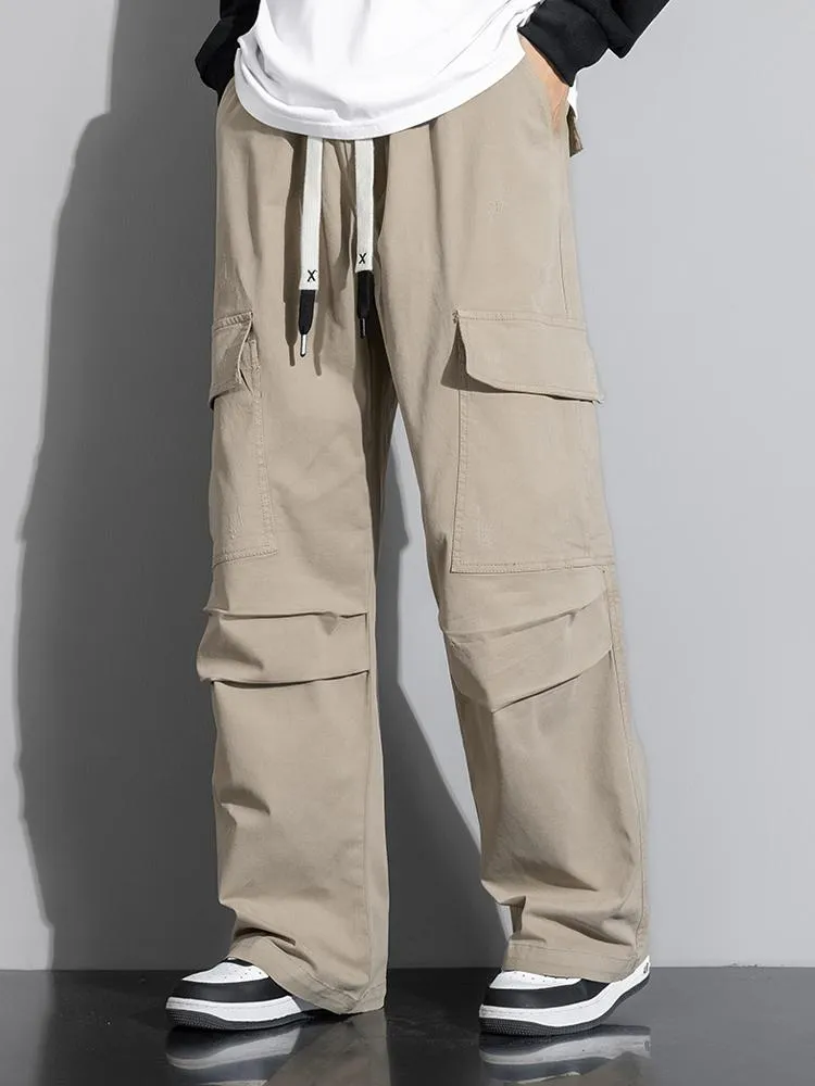 Straight Leg Cotton Cargo Pants sold by Hoooyi product image thumbnail 4