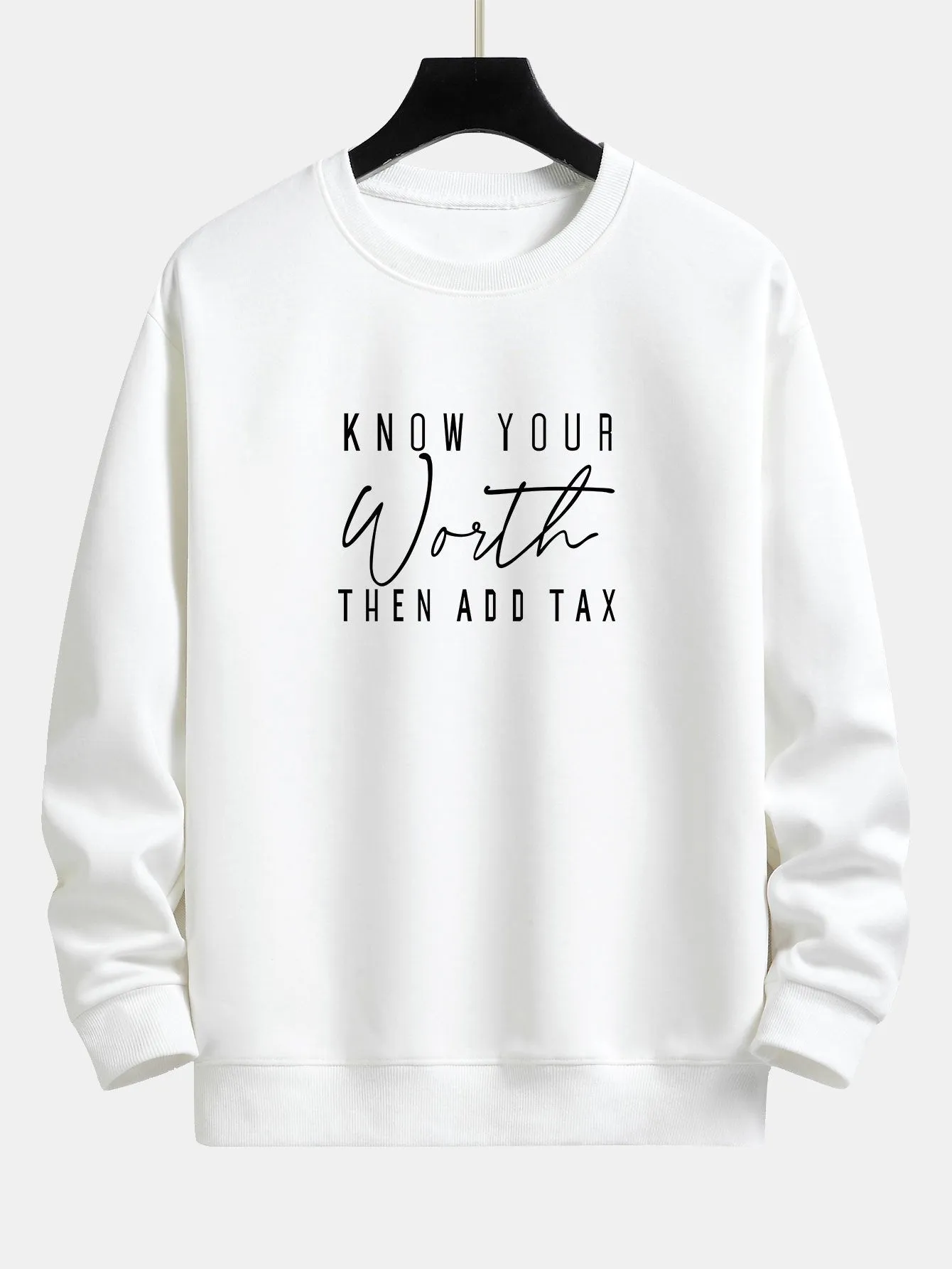 Slogan Print Relax Fit Sweatshirt sold by Hoooyi product image thumbnail 2