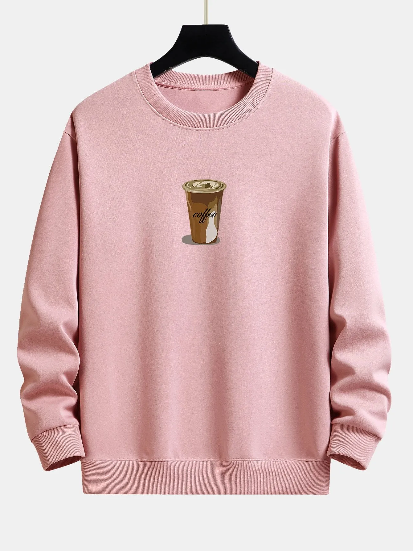 Coffee Print Relax Fit Sweatshirt sold by Hoooyi product image thumbnail 2