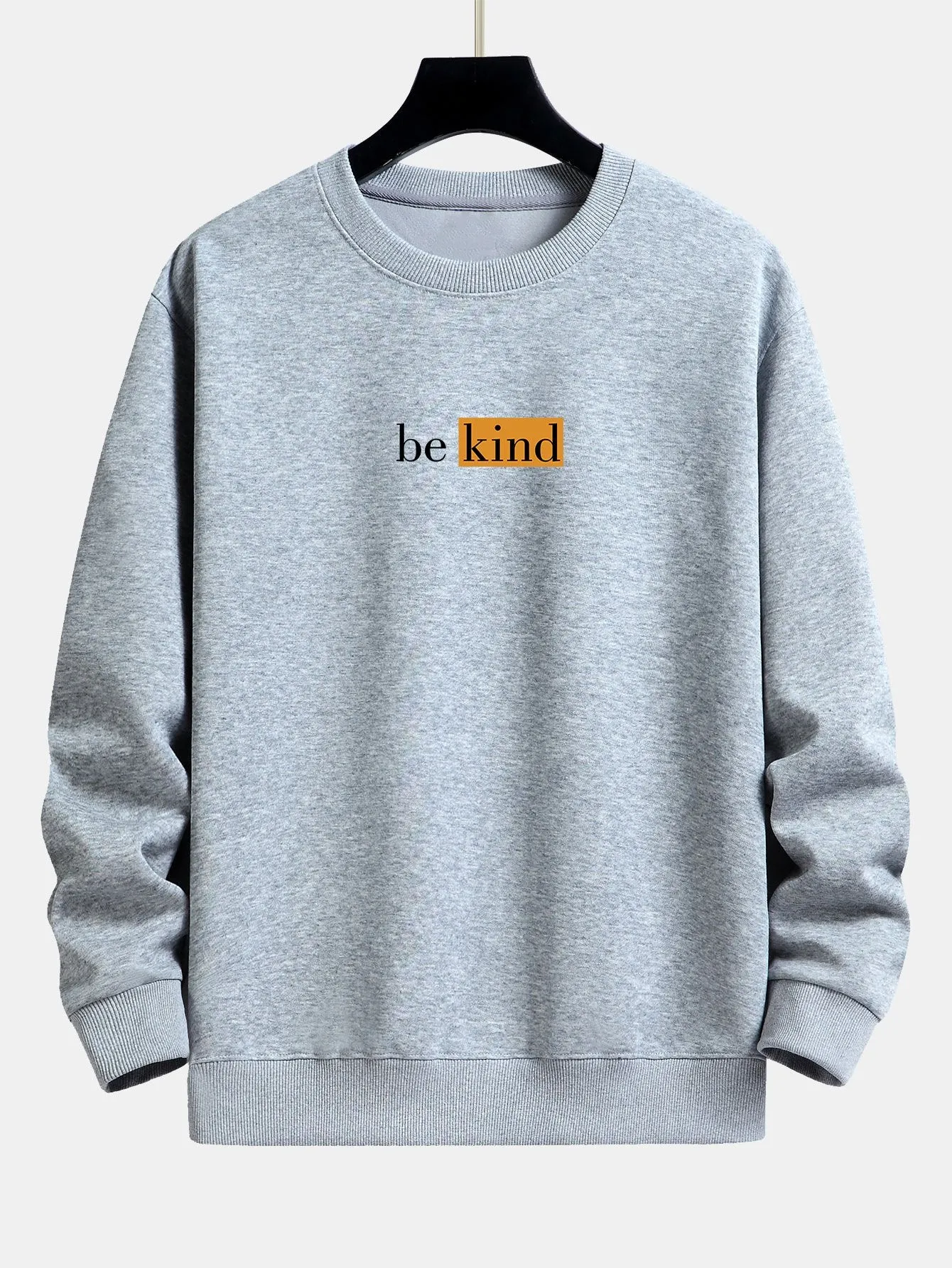 Be Kind Print Relax Fit Sweatshirt sold by Hoooyi product image thumbnail 4
