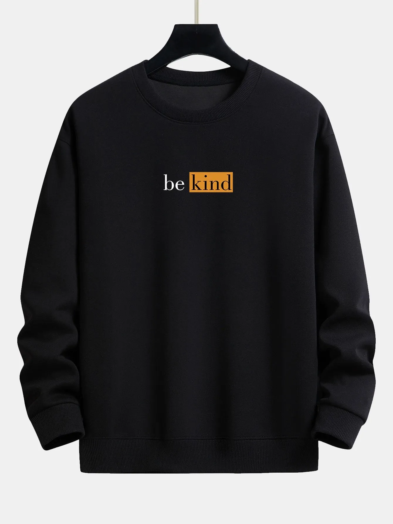 Be Kind Print Relax Fit Sweatshirt sold by Hoooyi product image thumbnail 5