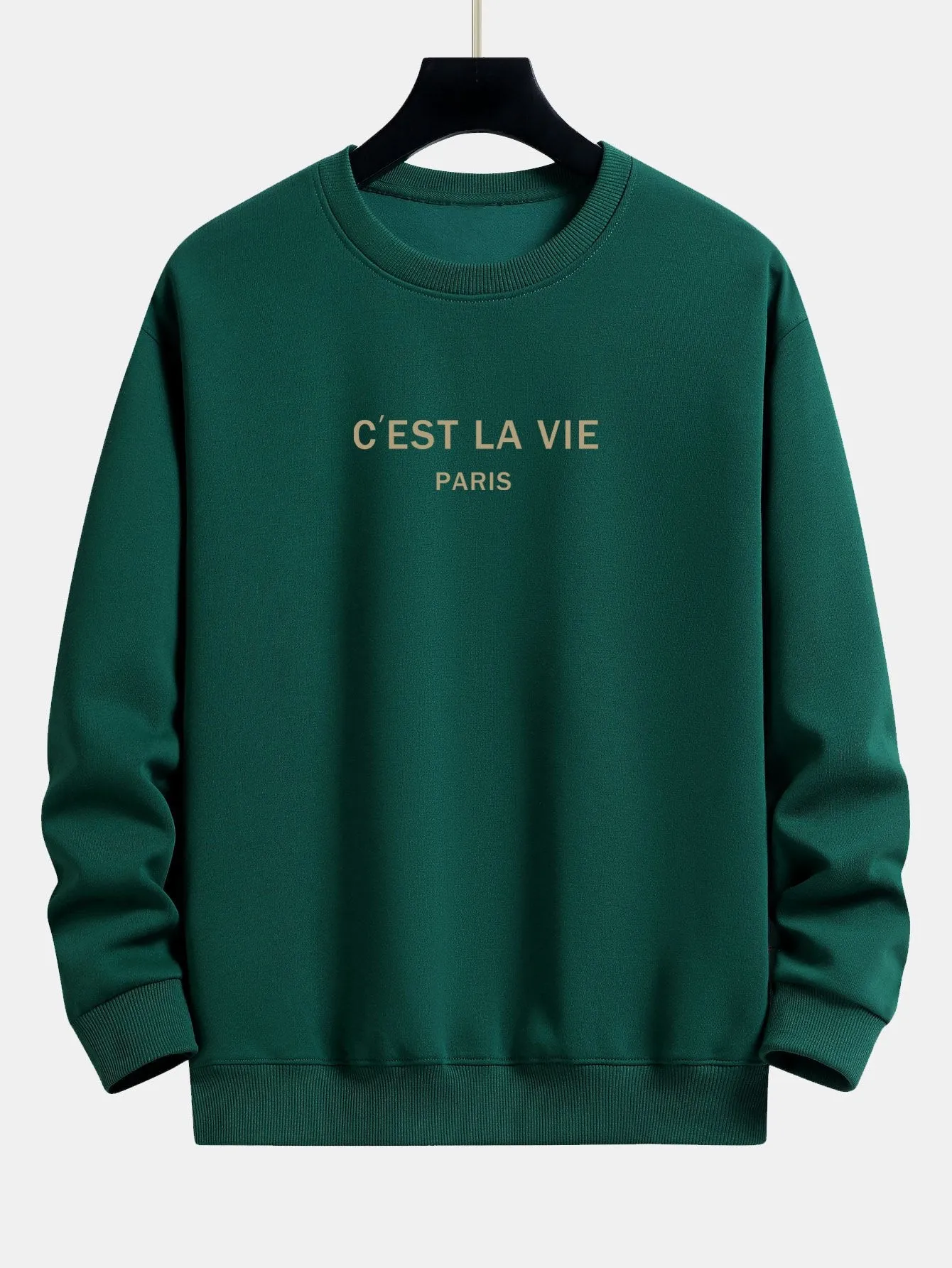 Paris Slogan Print Relax Fit Sweatshirt sold by Hoooyi