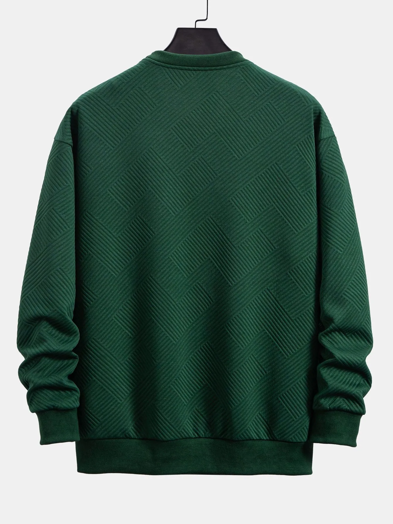 Relax Fit Geometric Striped Sweatshirt & Drawstring Corduroy Cargo Jogger Pants sold by Hoooyi product image thumbnail 5