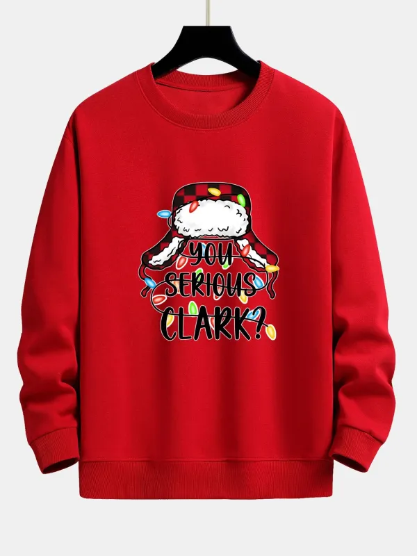 Christmas Plaid Hat Print Relax Fit Sweatshirt sold by Hoooyi