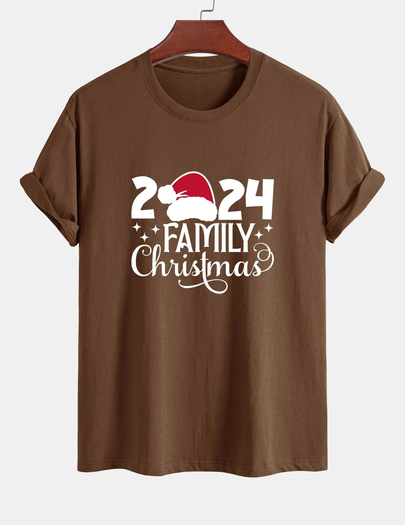 Regular Fit Family Christmas 2024 Print Cotton T-Shirt sold by Hoooyi product image thumbnail 5