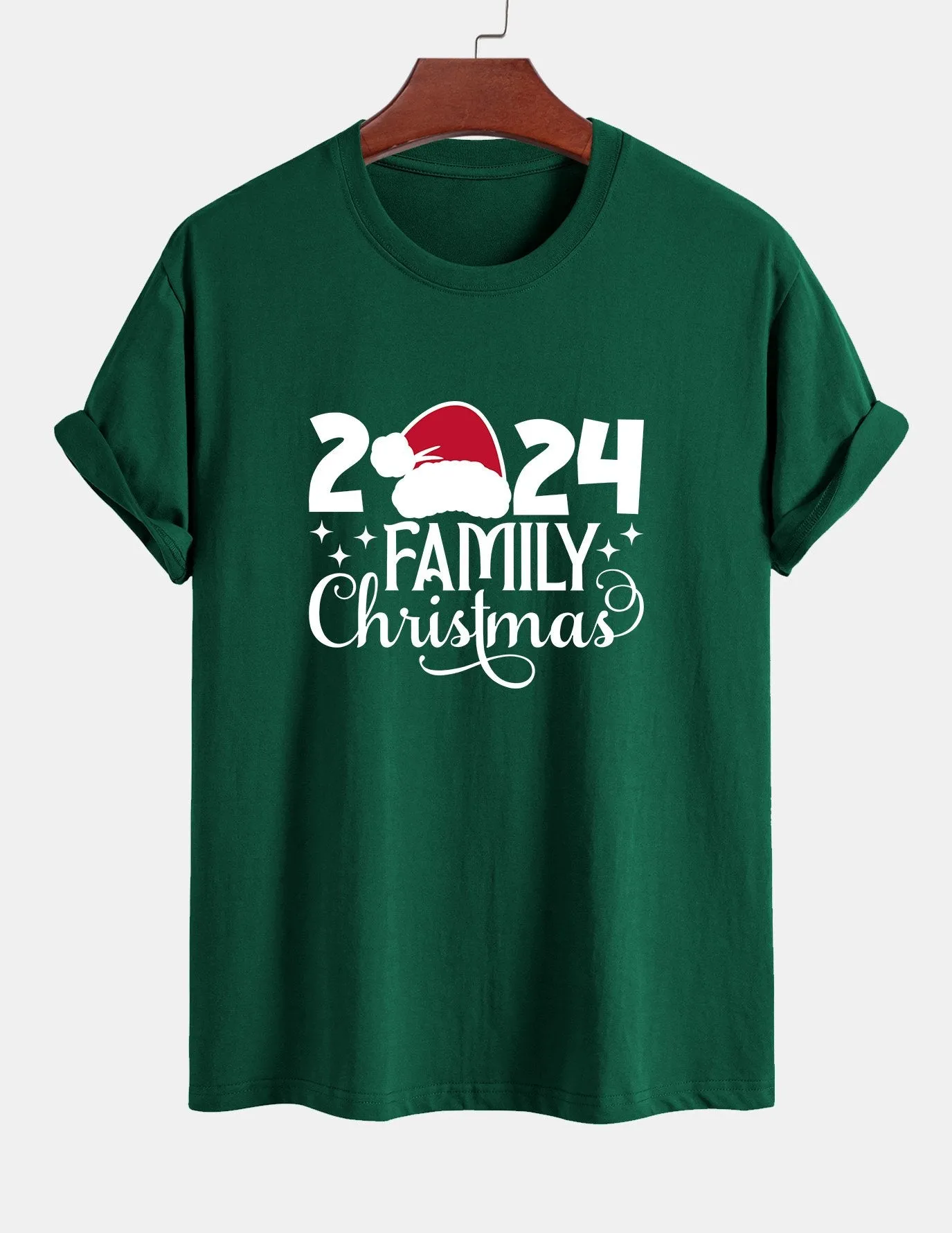 Regular Fit Family Christmas 2024 Print Cotton T-Shirt sold by Hoooyi product image thumbnail 2