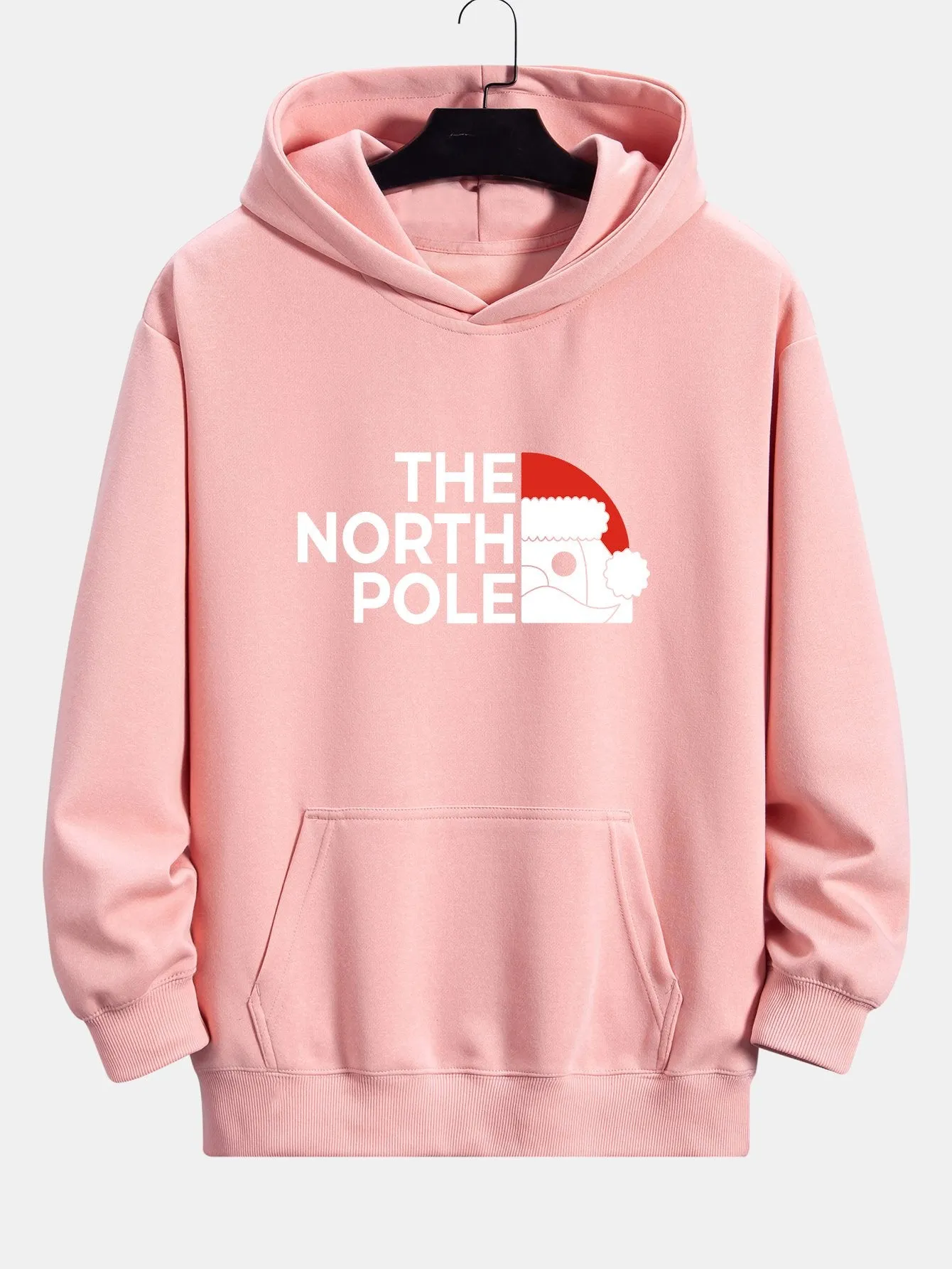 Santa Claus Slogan Print Relax Fit Hoodie sold by Hoooyi product image thumbnail 4