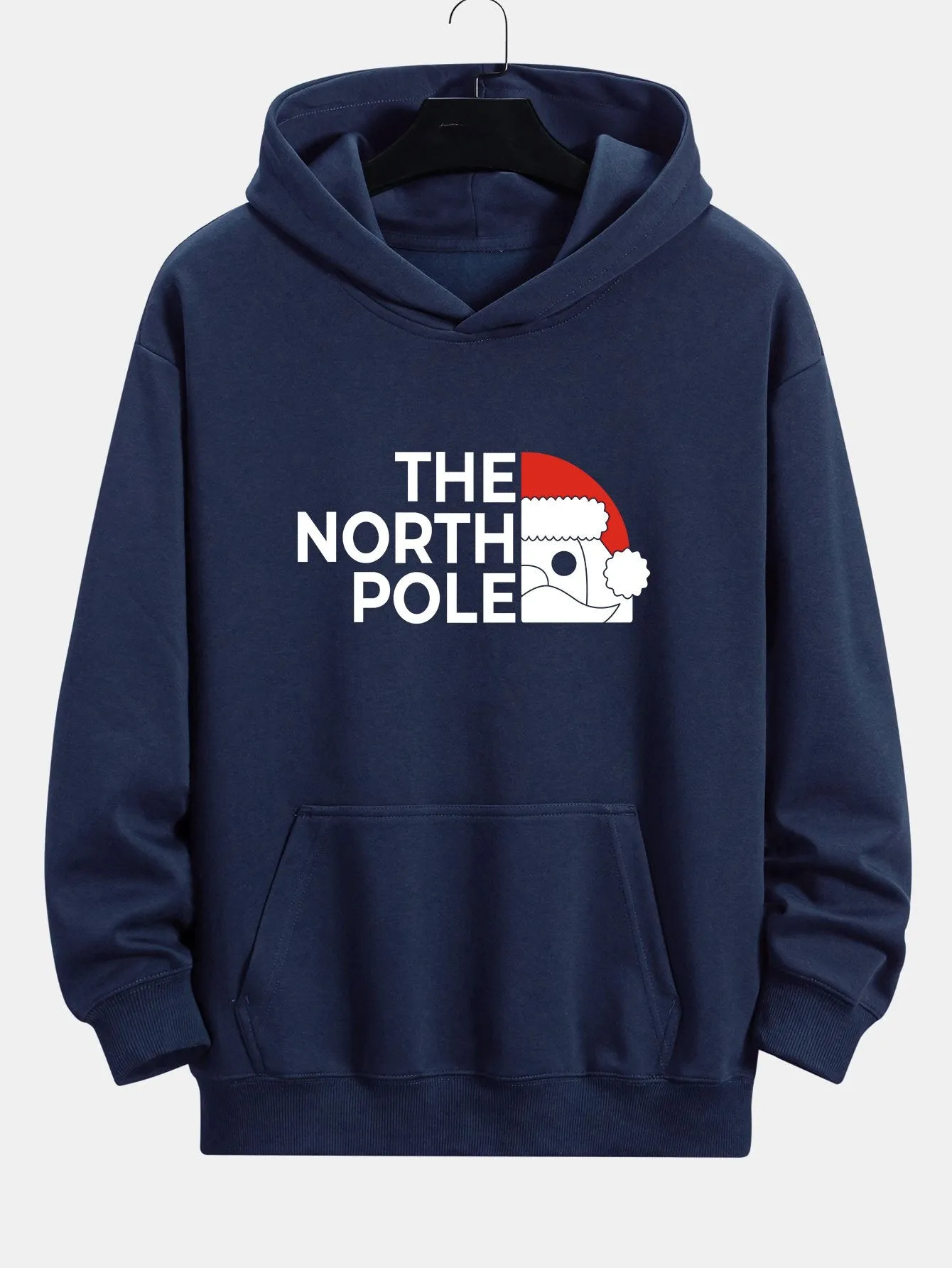 Santa Claus Slogan Print Relax Fit Hoodie sold by Hoooyi product image thumbnail 3
