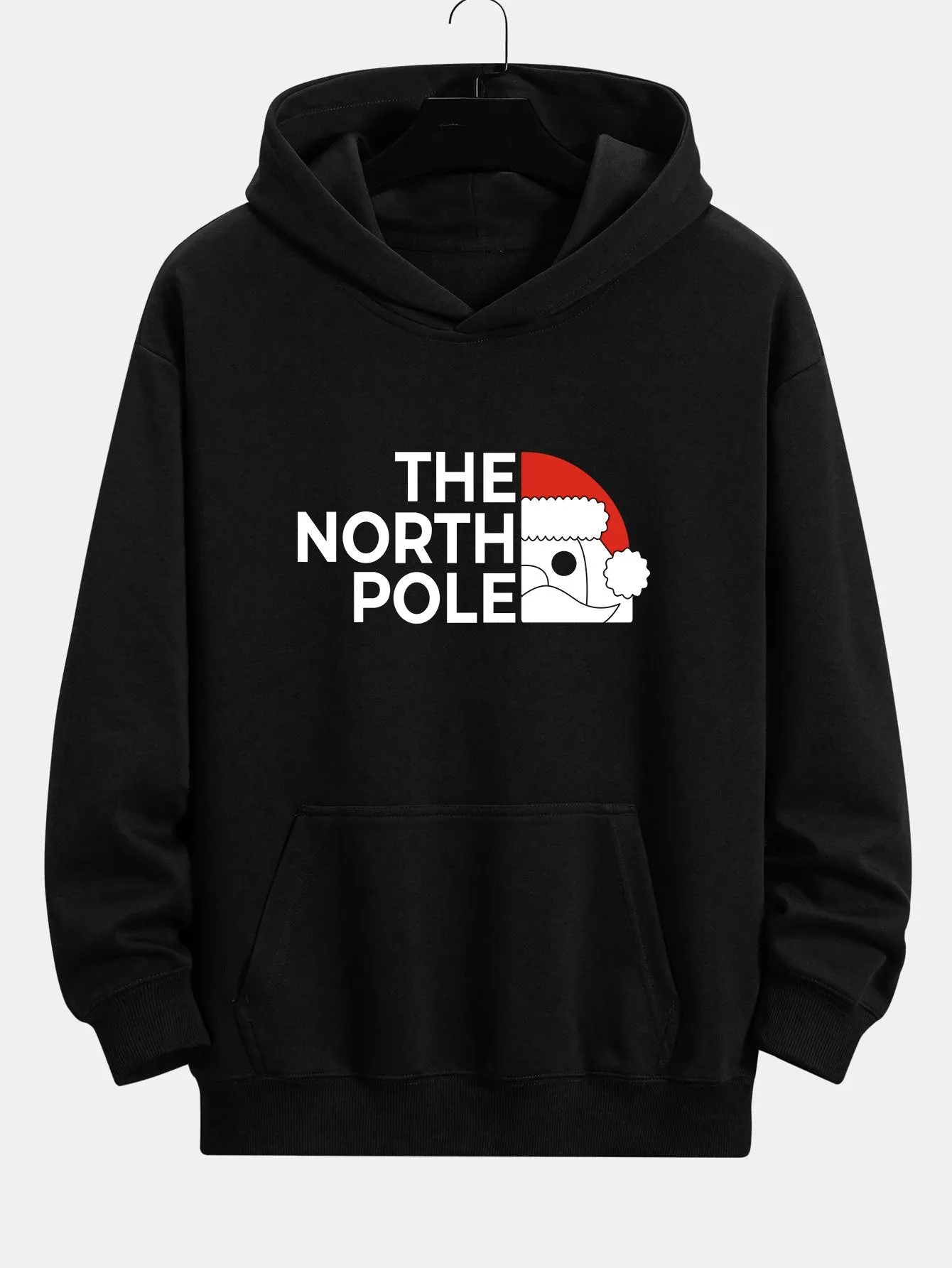 Santa Claus Slogan Print Relax Fit Hoodie sold by Hoooyi product image thumbnail 2