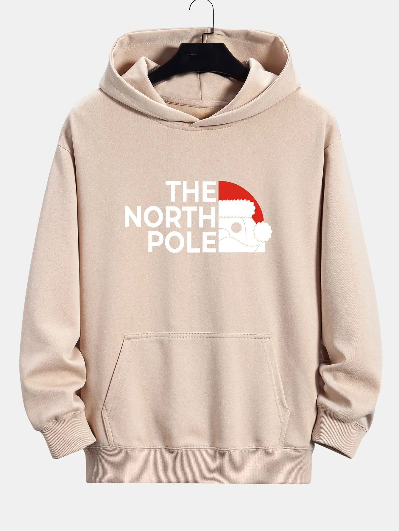 Santa Claus Slogan Print Relax Fit Hoodie sold by Hoooyi product image thumbnail 5