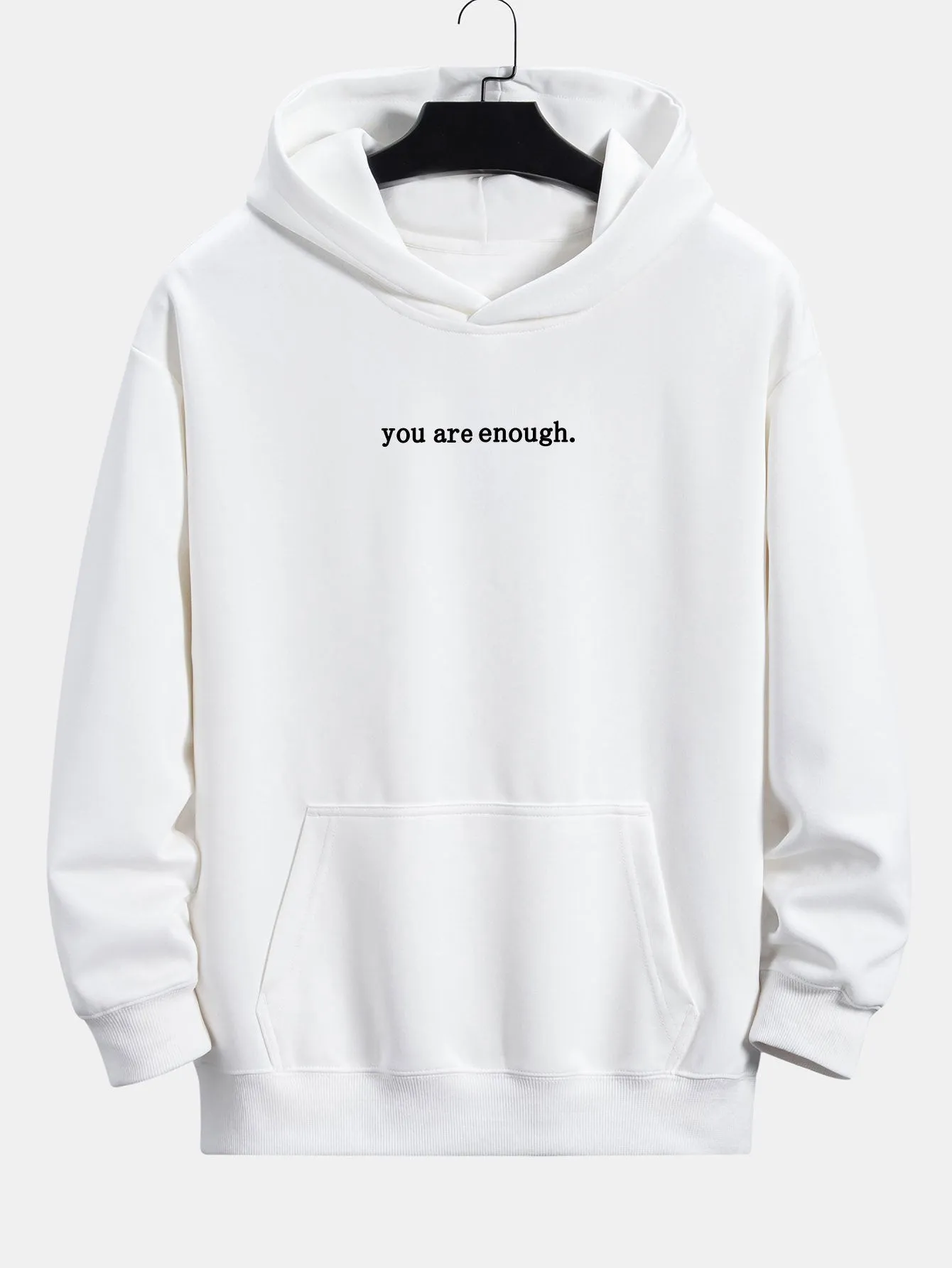 Slogan Print Relax Fit Hoodie sold by Hoooyi product image thumbnail 5