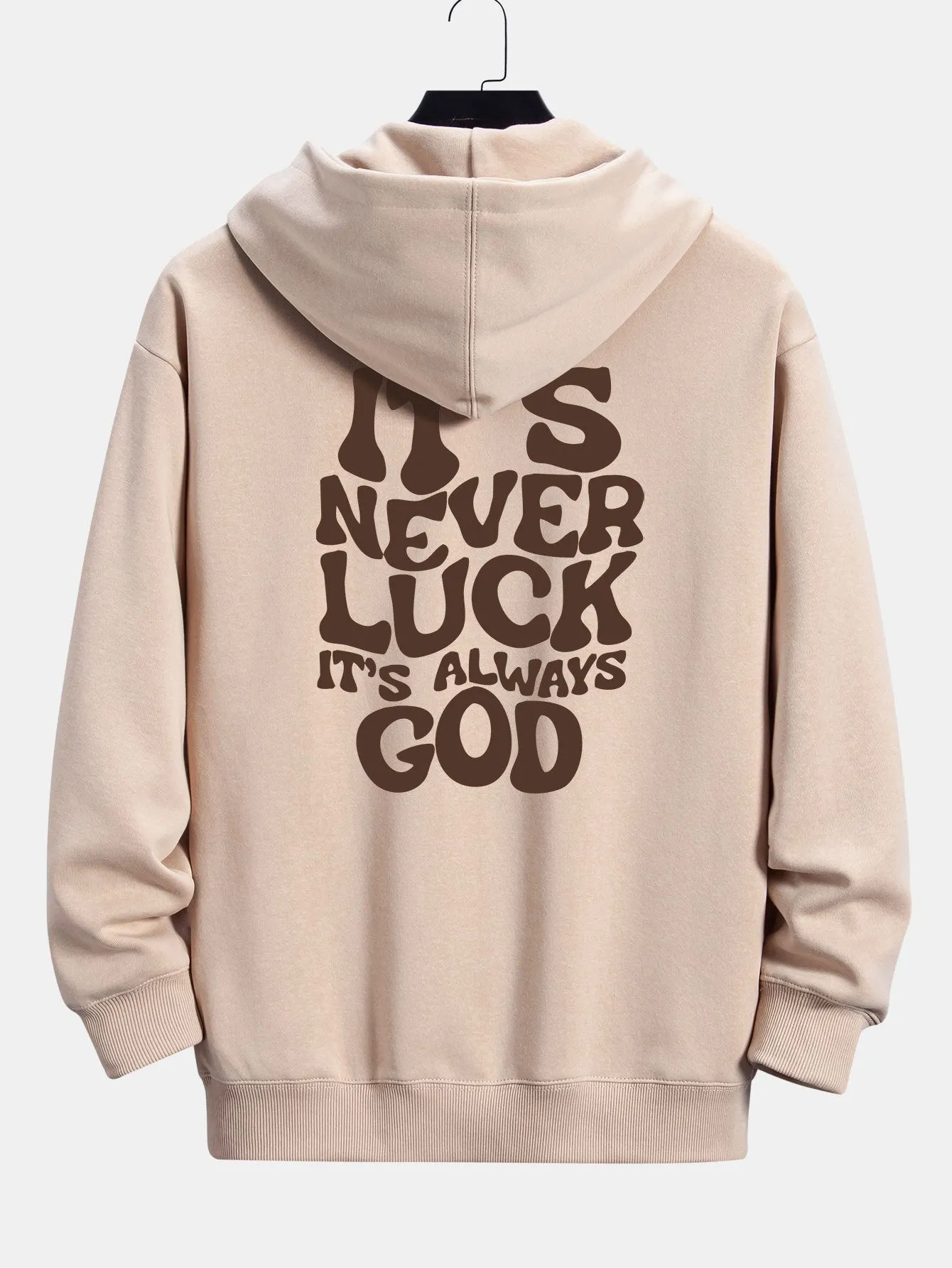 Slogan Back Print Relax Fit Hoodie sold by Hoooyi