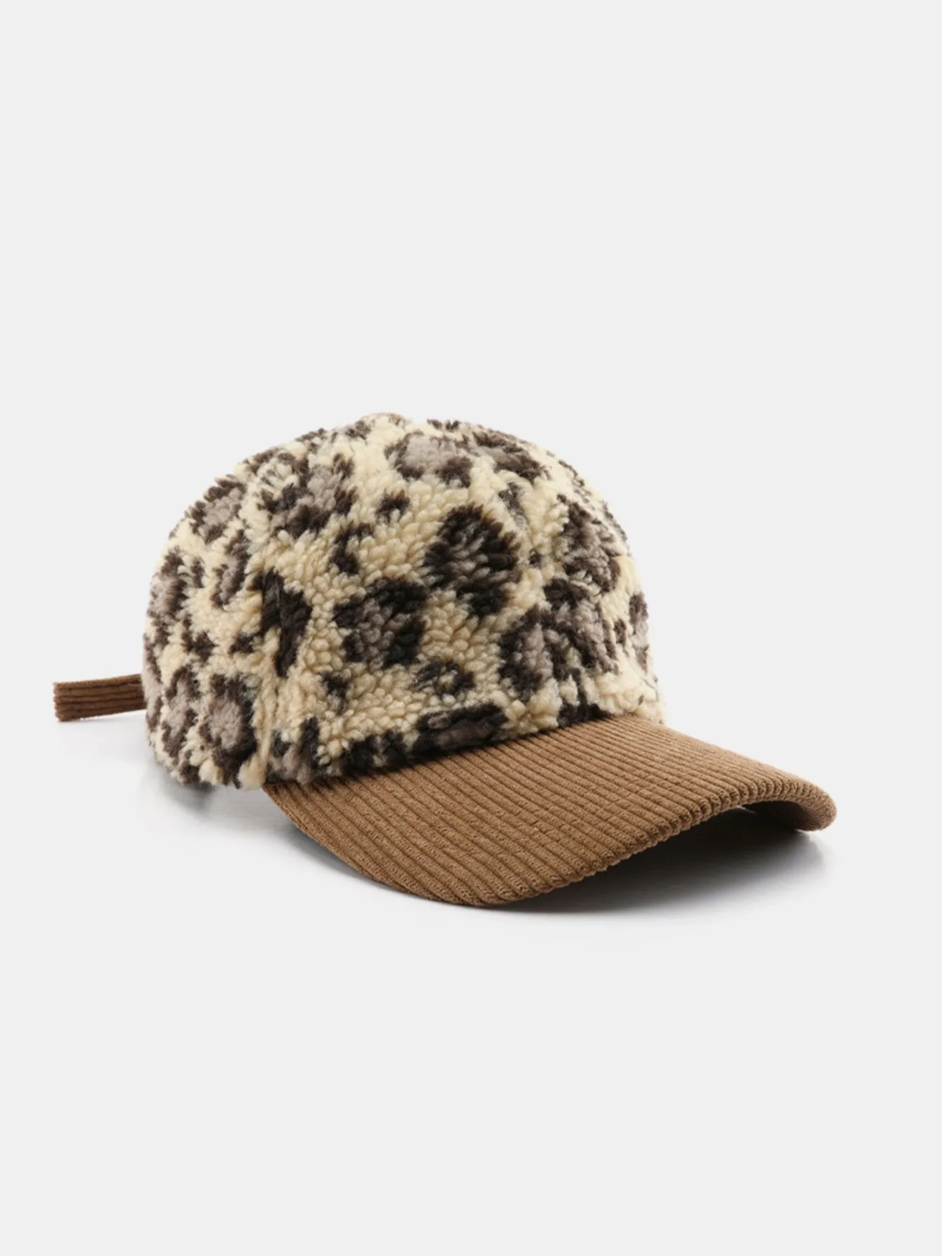 Leopard Pattern Plush Baseball Cap sold by Hoooyi product image thumbnail 2