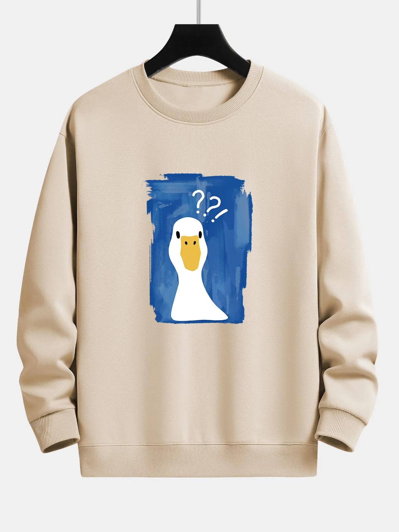 Doubtful Goose Print Relax Fit Sweatshirt sold by Hoooyi product image thumbnail 3