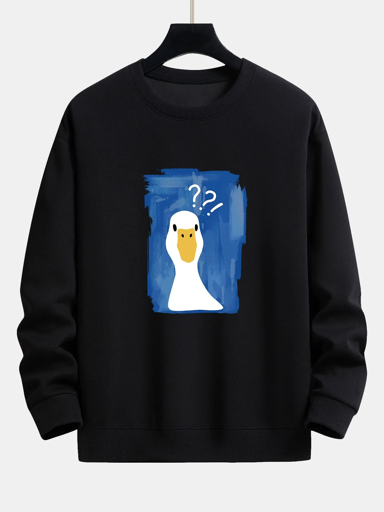 Doubtful Goose Print Relax Fit Sweatshirt sold by Hoooyi product image thumbnail 5