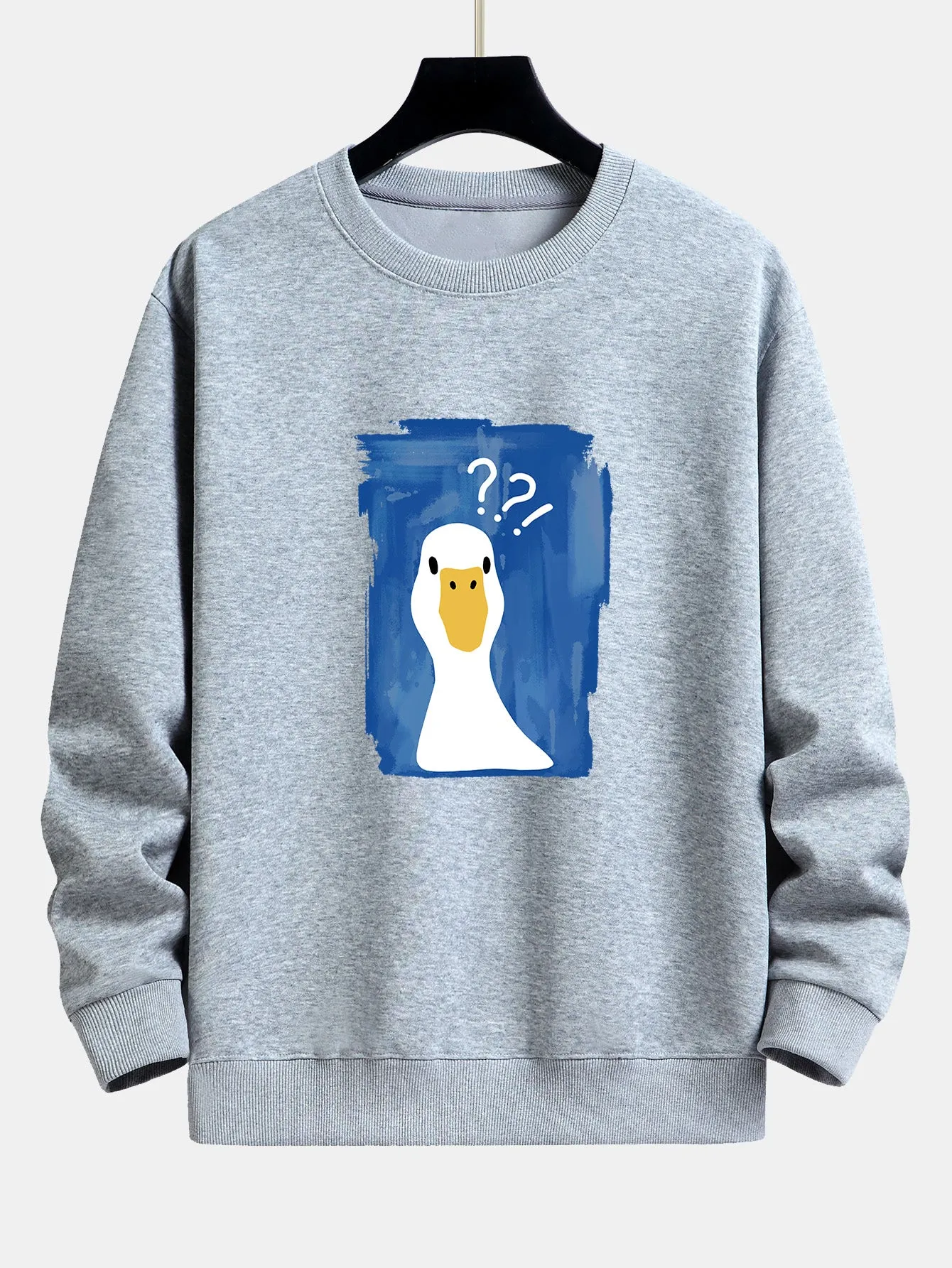 Doubtful Goose Print Relax Fit Sweatshirt sold by Hoooyi product image thumbnail 4