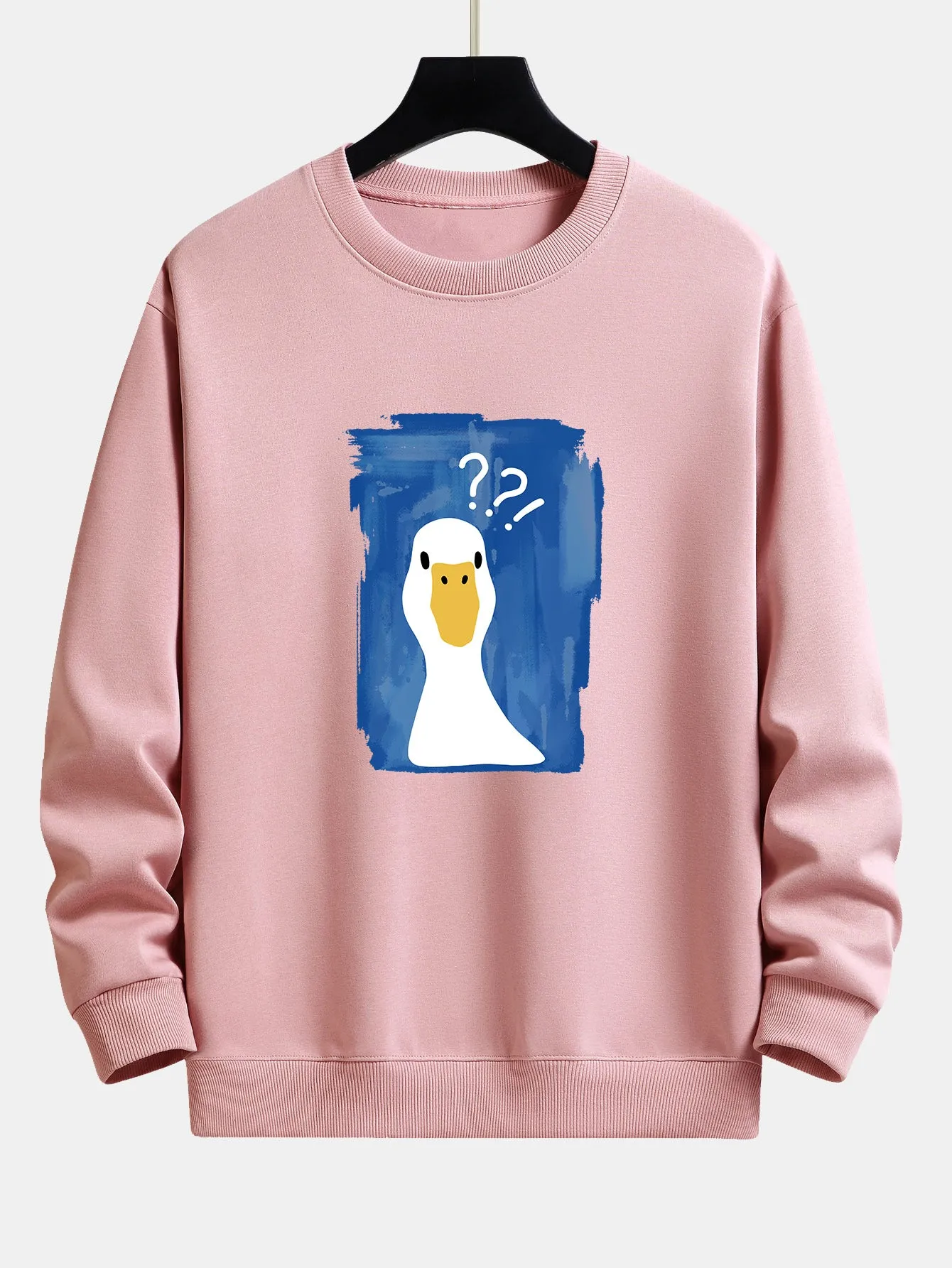 Doubtful Goose Print Relax Fit Sweatshirt sold by Hoooyi product image thumbnail 2