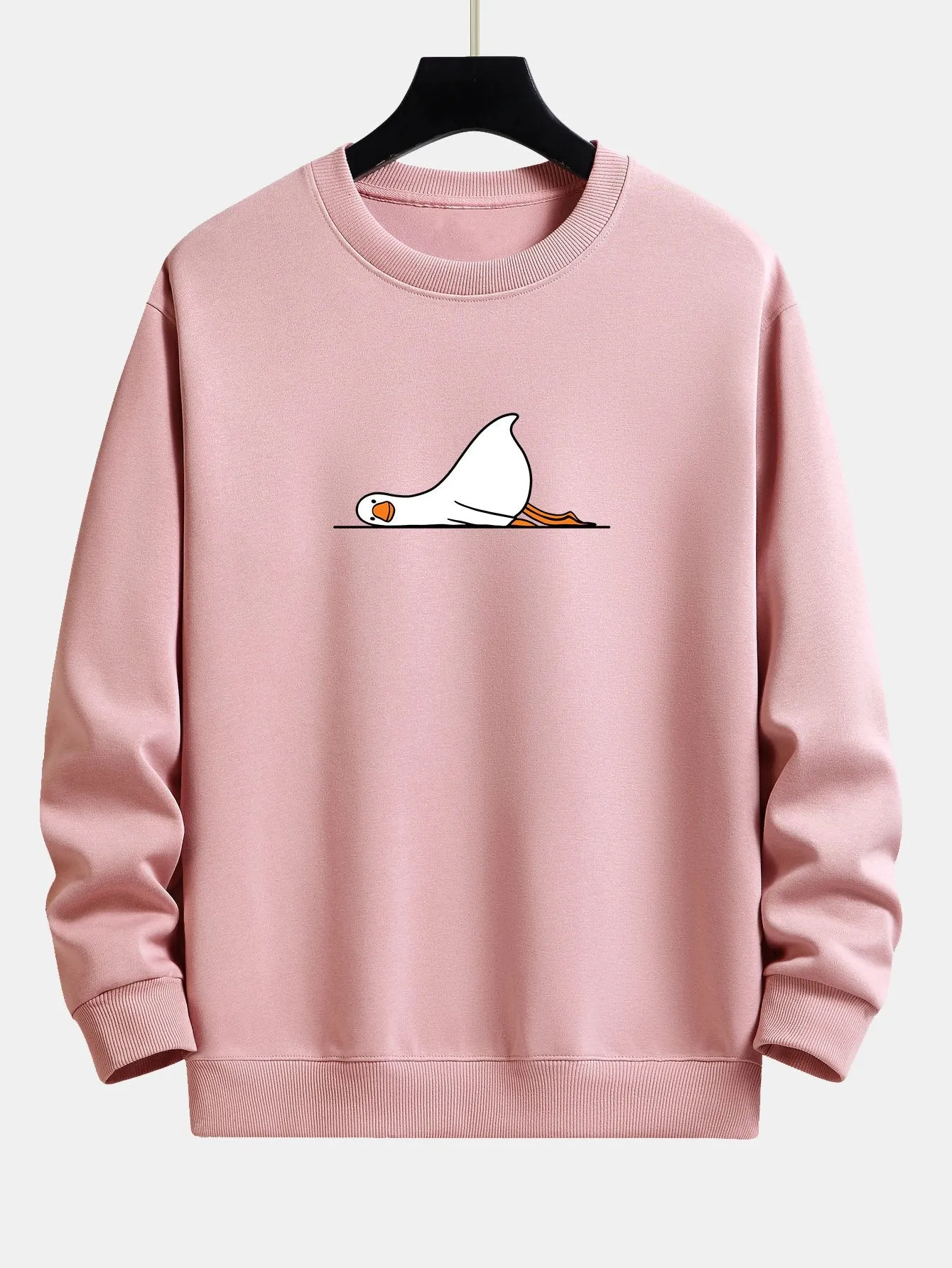 Goose Lying Down Print Relax Fit Sweatshirt sold by Hoooyi product image thumbnail 3