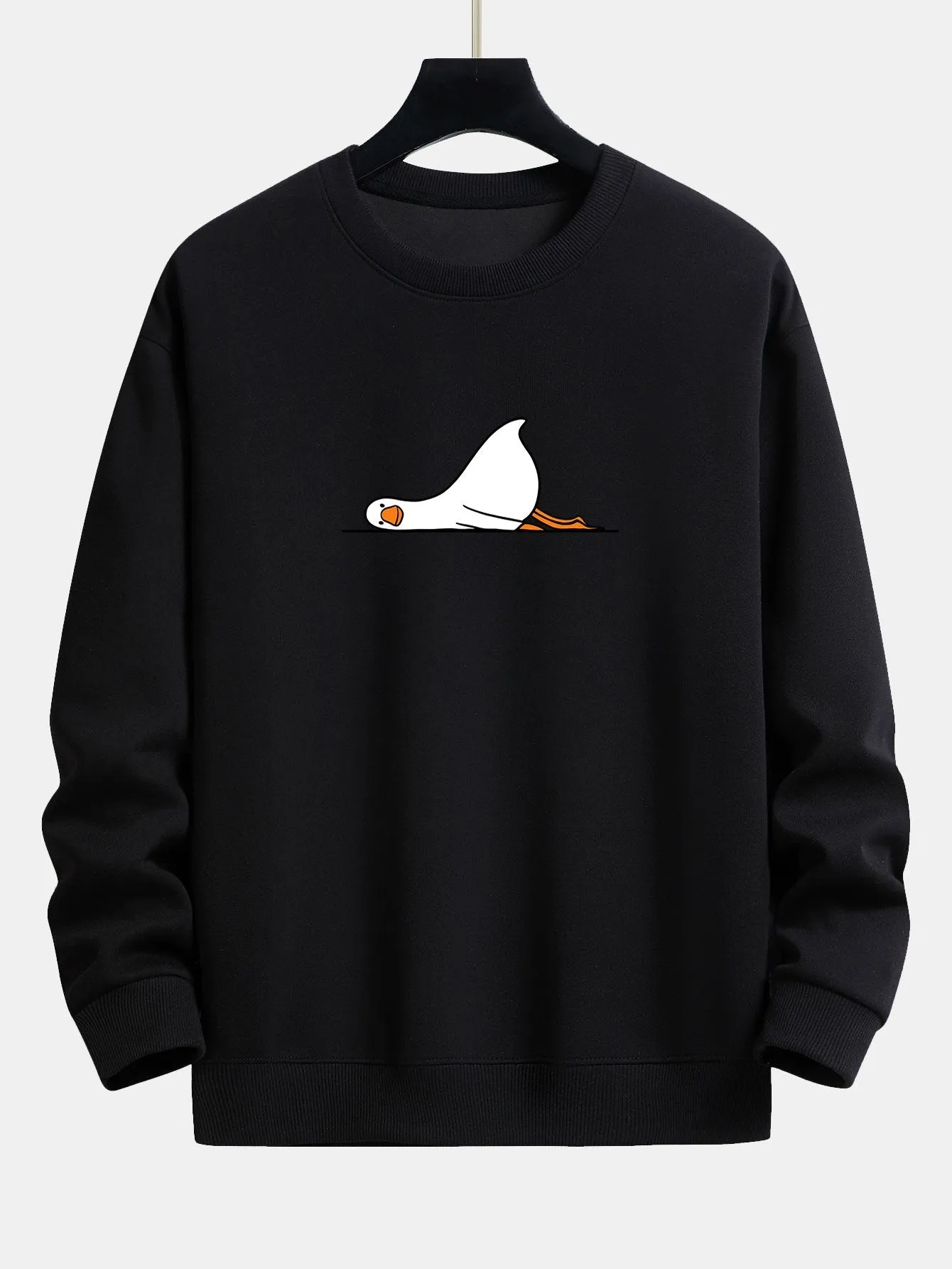 Goose Lying Down Print Relax Fit Sweatshirt sold by Hoooyi product image thumbnail 5