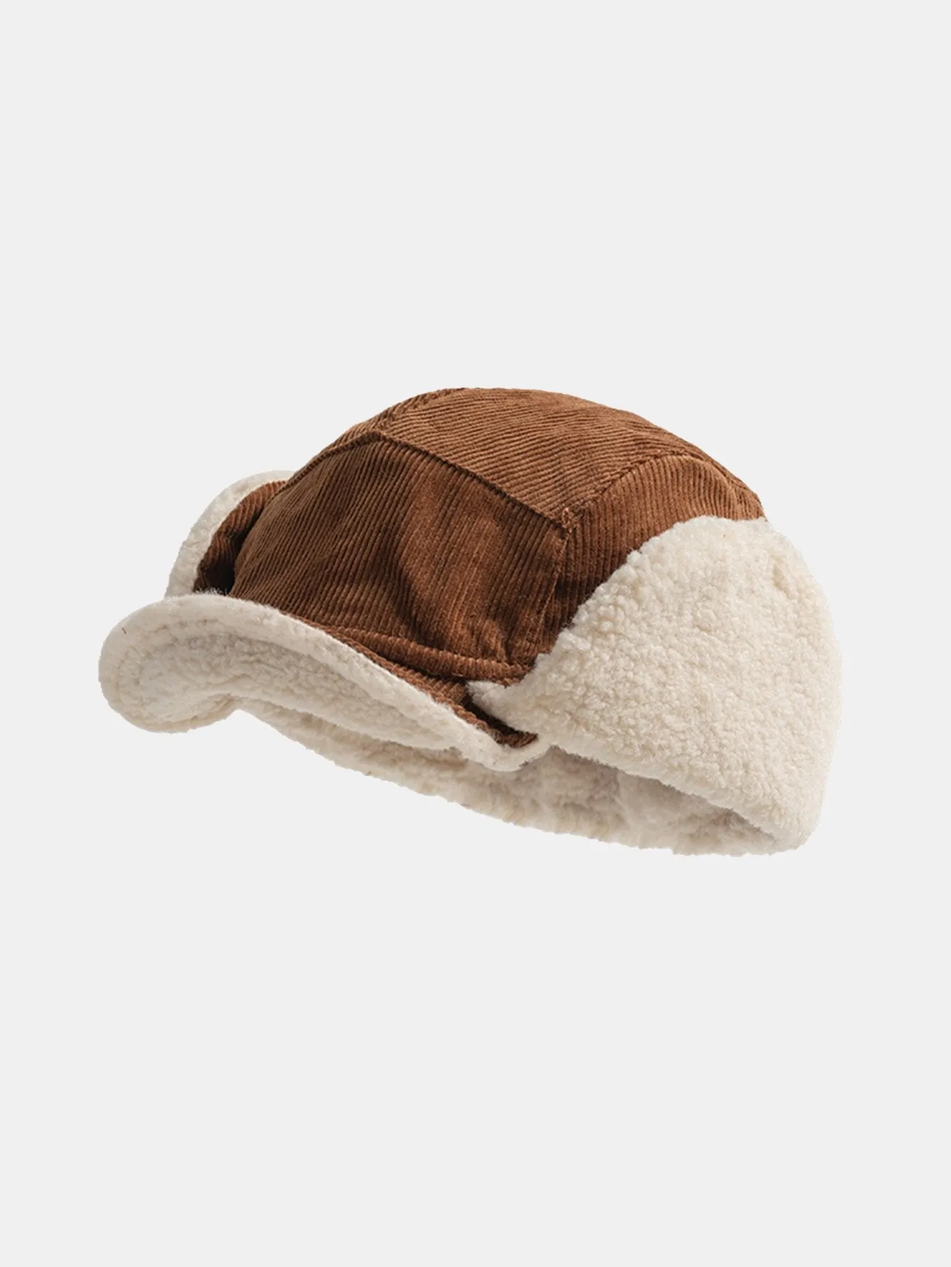 Retro Earflaps Corduroy Baseball Cap sold by Hoooyi product image thumbnail 5