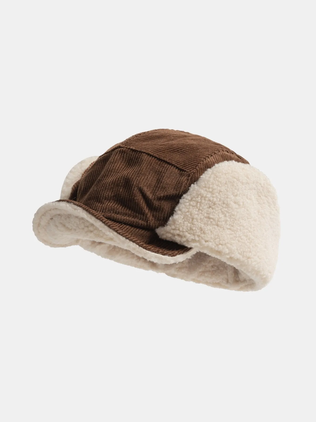Retro Earflaps Corduroy Baseball Cap sold by Hoooyi product image thumbnail 3