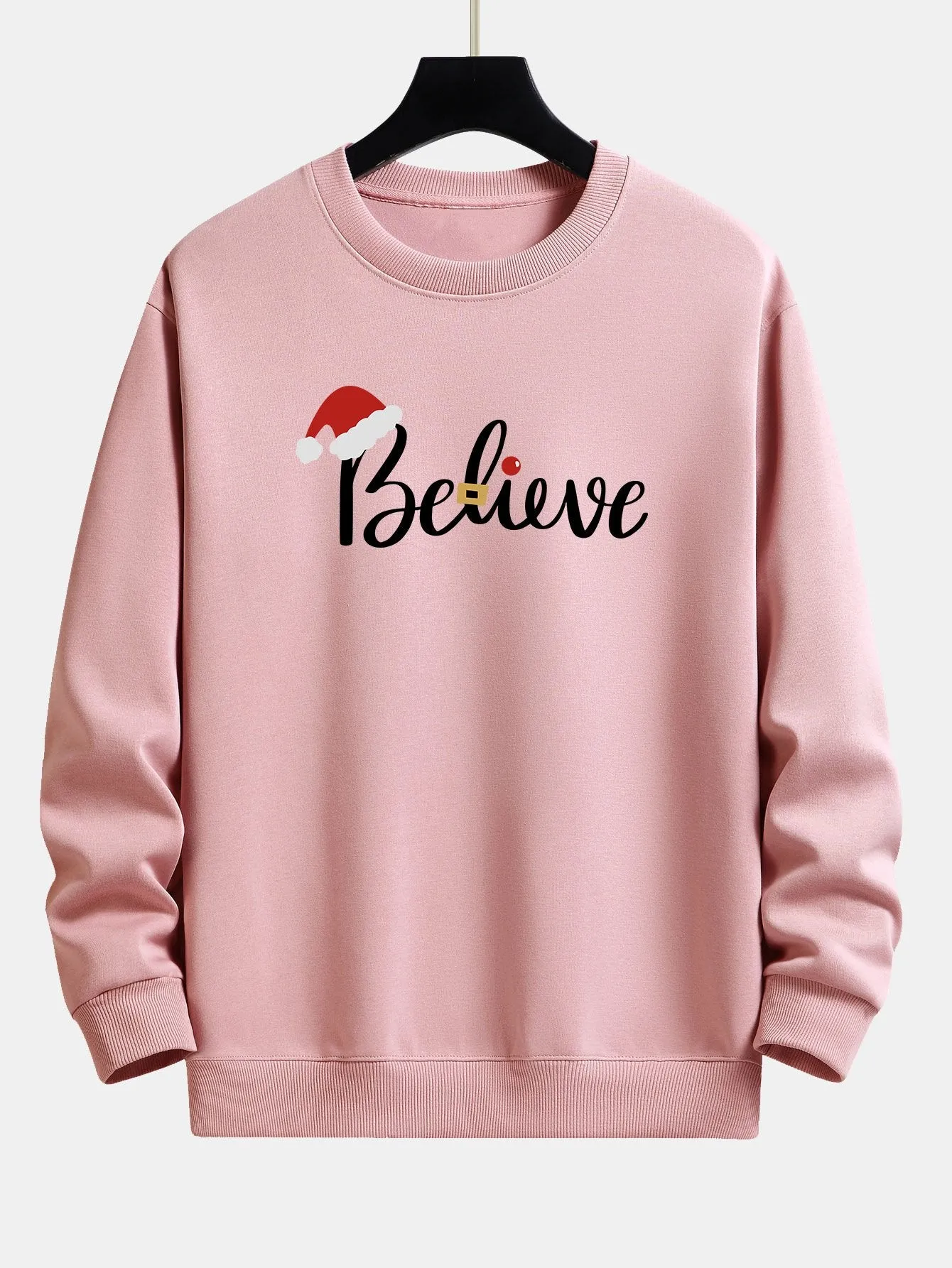 Christmas Believe Print Relax Fit Sweatshirt sold by Hoooyi product image thumbnail 4