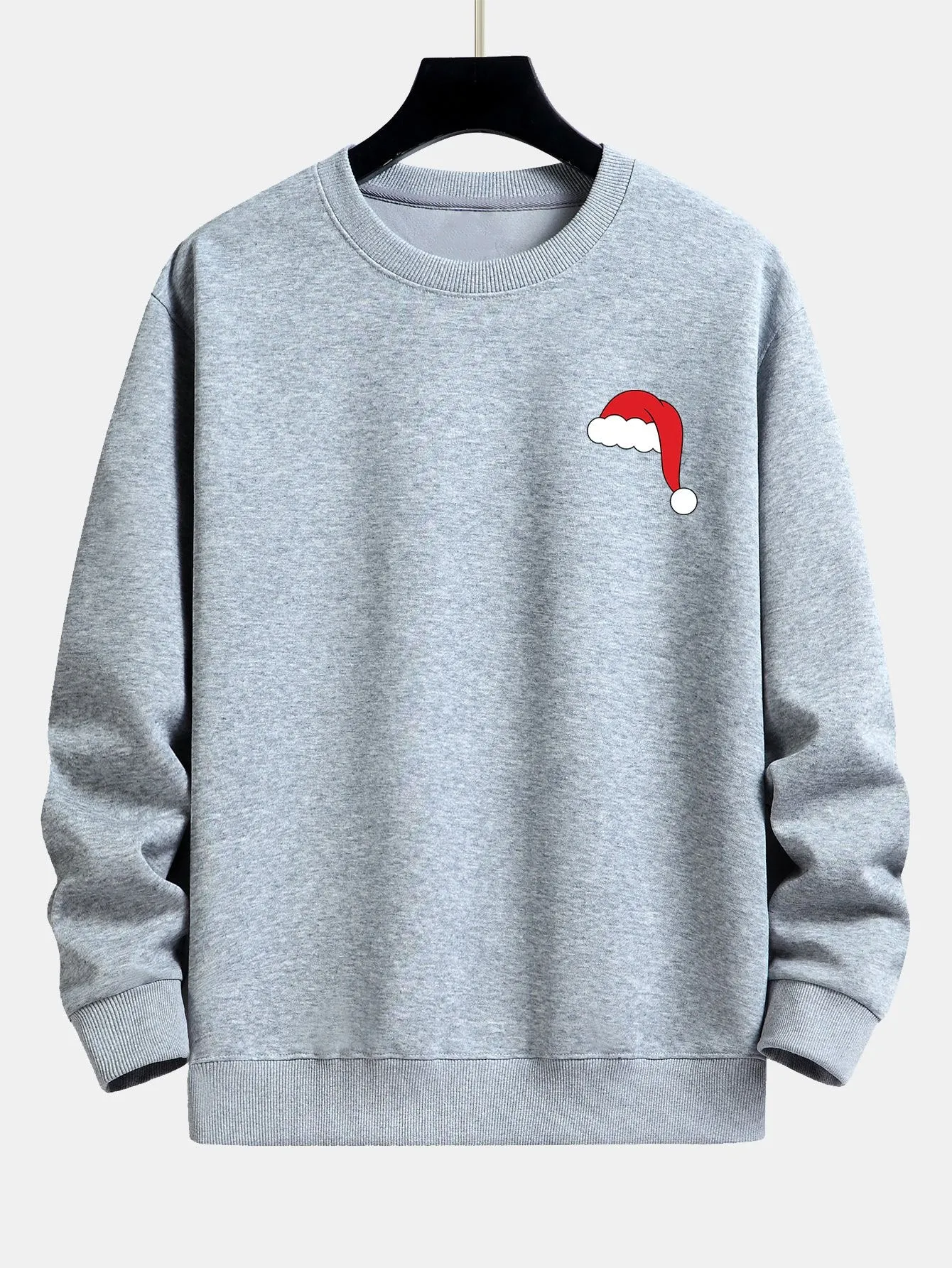 Christmas Hat Print Relax Fit Sweatshirt sold by Hoooyi product image thumbnail 5