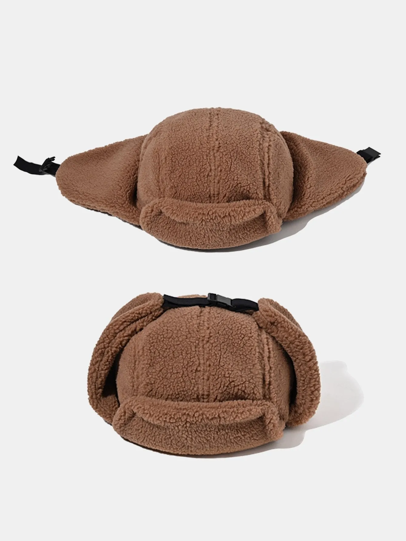 Solid Color Plush Aviator Trooper Trapper Hat sold by Hoooyi product image thumbnail 4